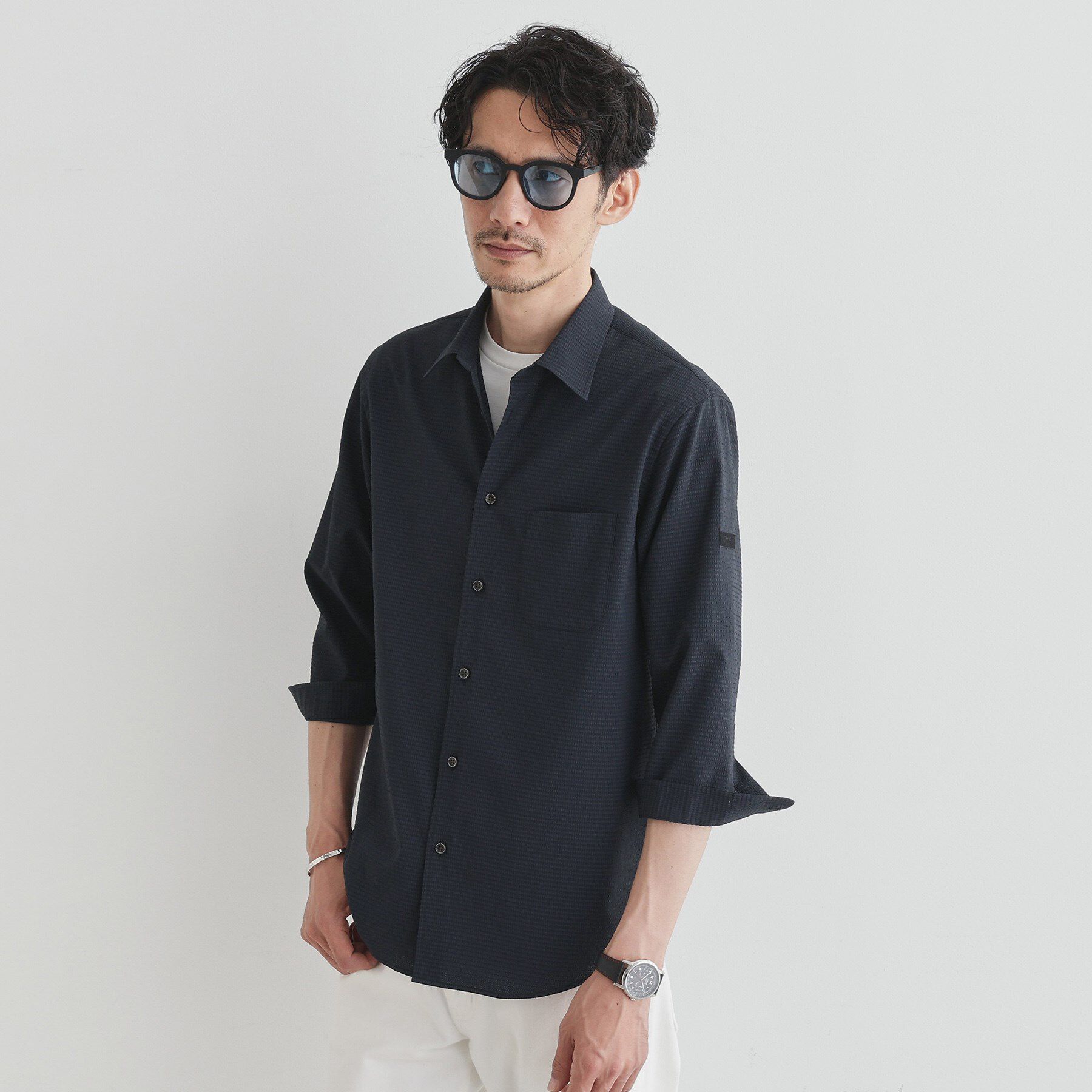 TAKEO KIKUCHI「【COOL CITY WEAR】DotAir（R）サッカー シャツ」|シャツ・ブラウス|