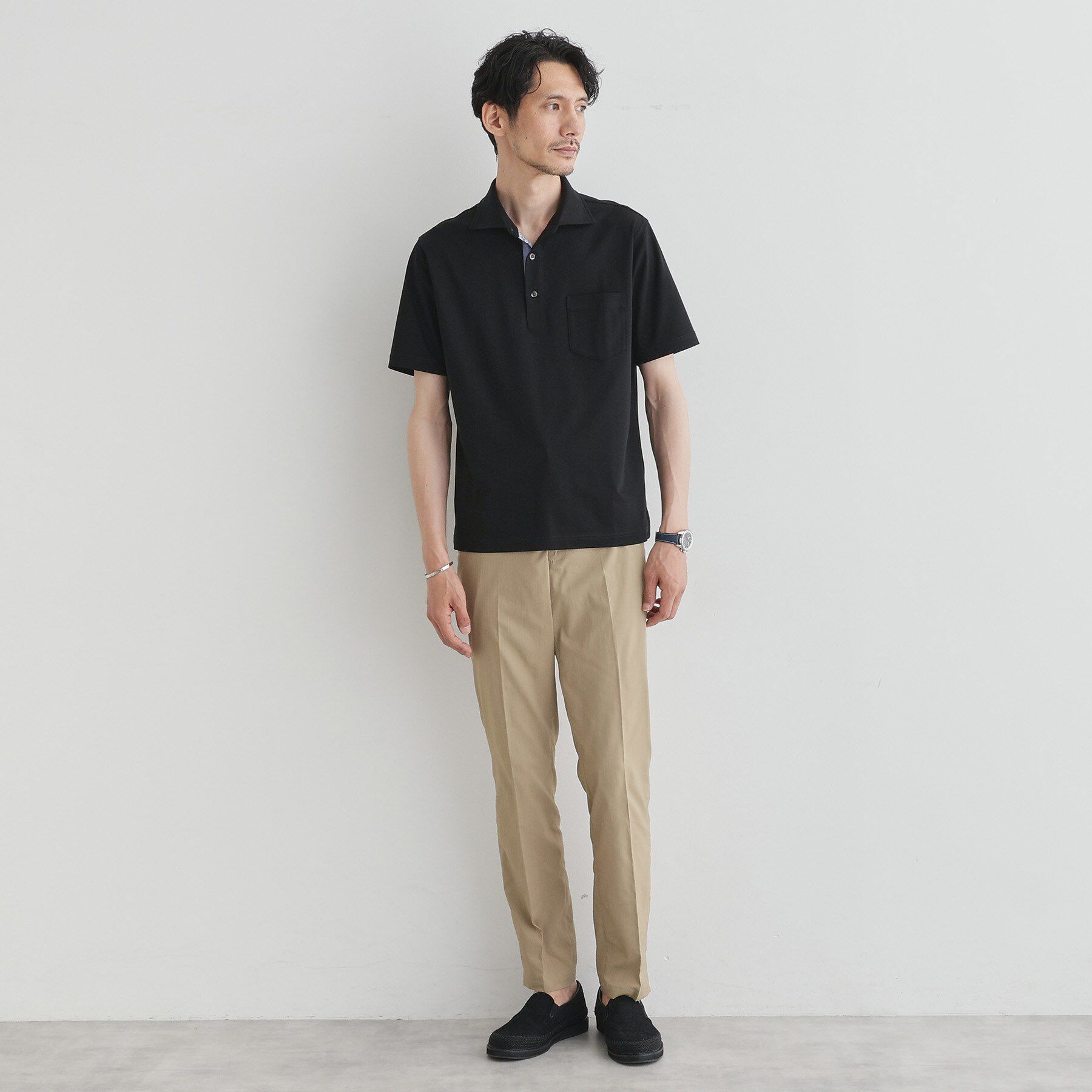 TAKEO KIKUCHI「【LIMITED】アイスクリアコットンポンチポロシャツ」|ポロシャツ|