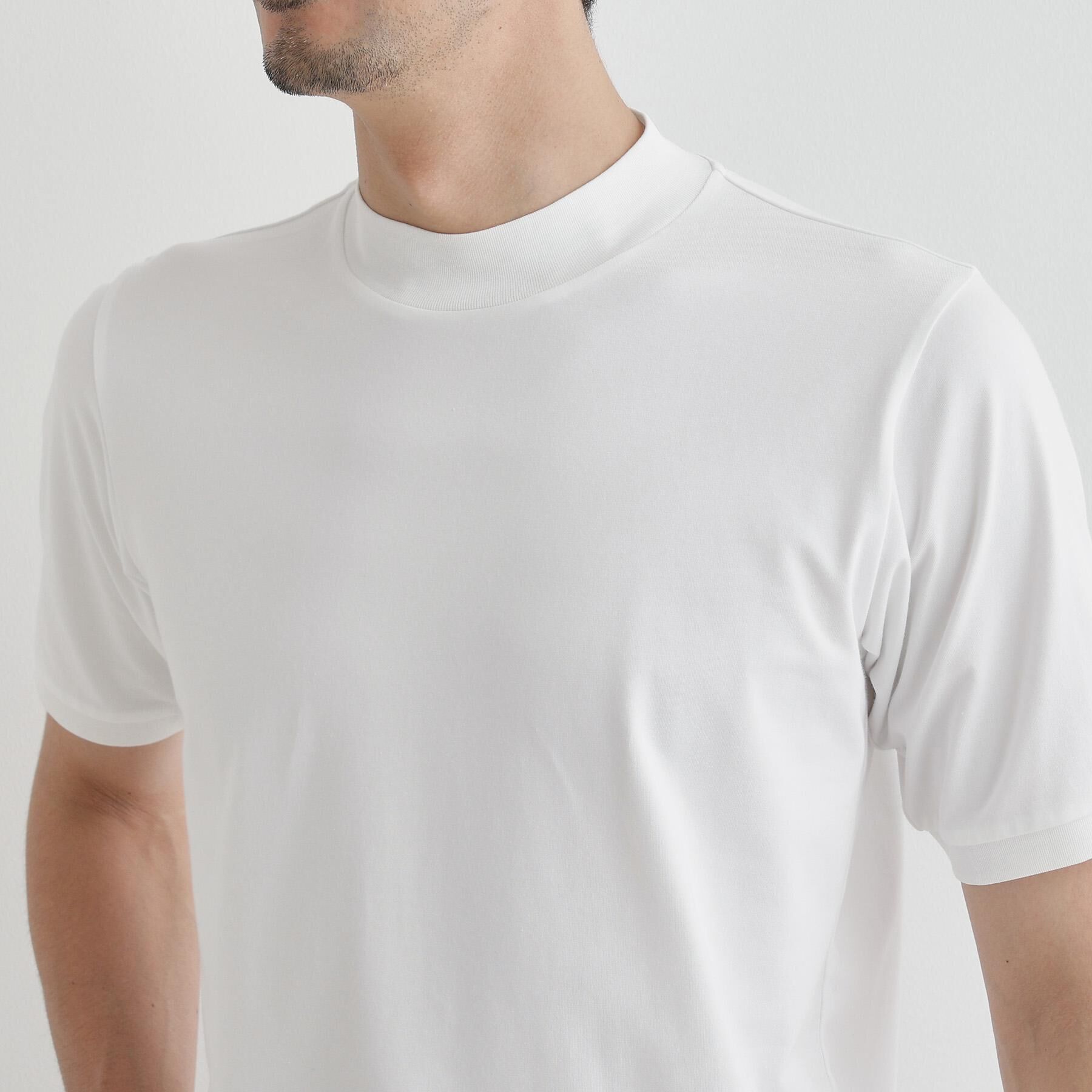 TAKEO KIKUCHI「【COOL CITY WEAR】インドライ天竺モックネック プルオーバー /吸汗速乾」|Tシャツ・カットソー|