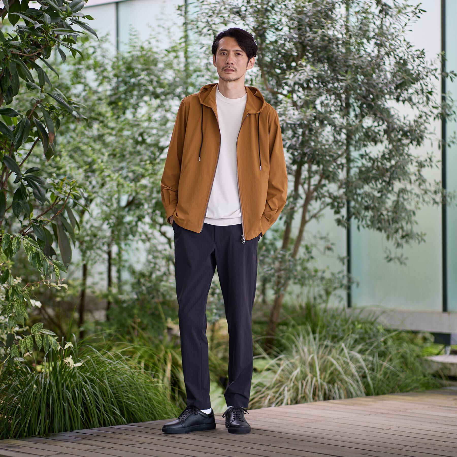 TAKEO KIKUCHI「【3D ナイロン ストレッチ】ジップアップ フードブルゾン」|ブルゾン・スタジャン|