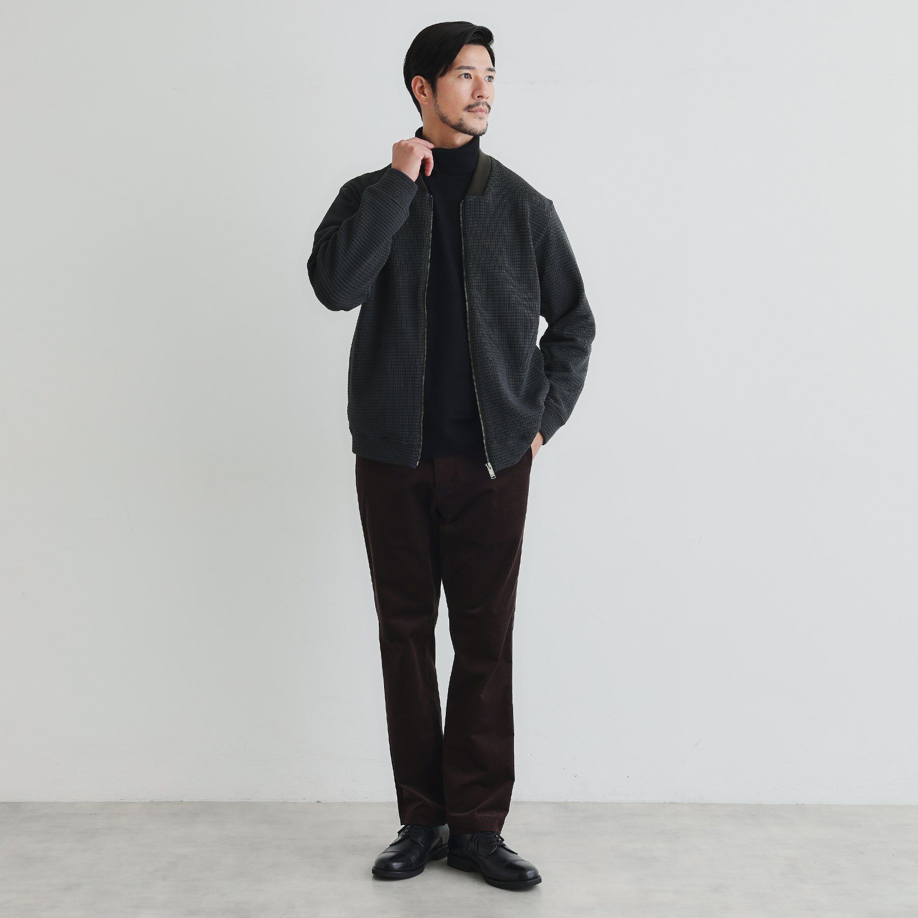 TAKEO KIKUCHI「ニットライクジャージ ブルゾン」|ブルゾン・スタジャン|