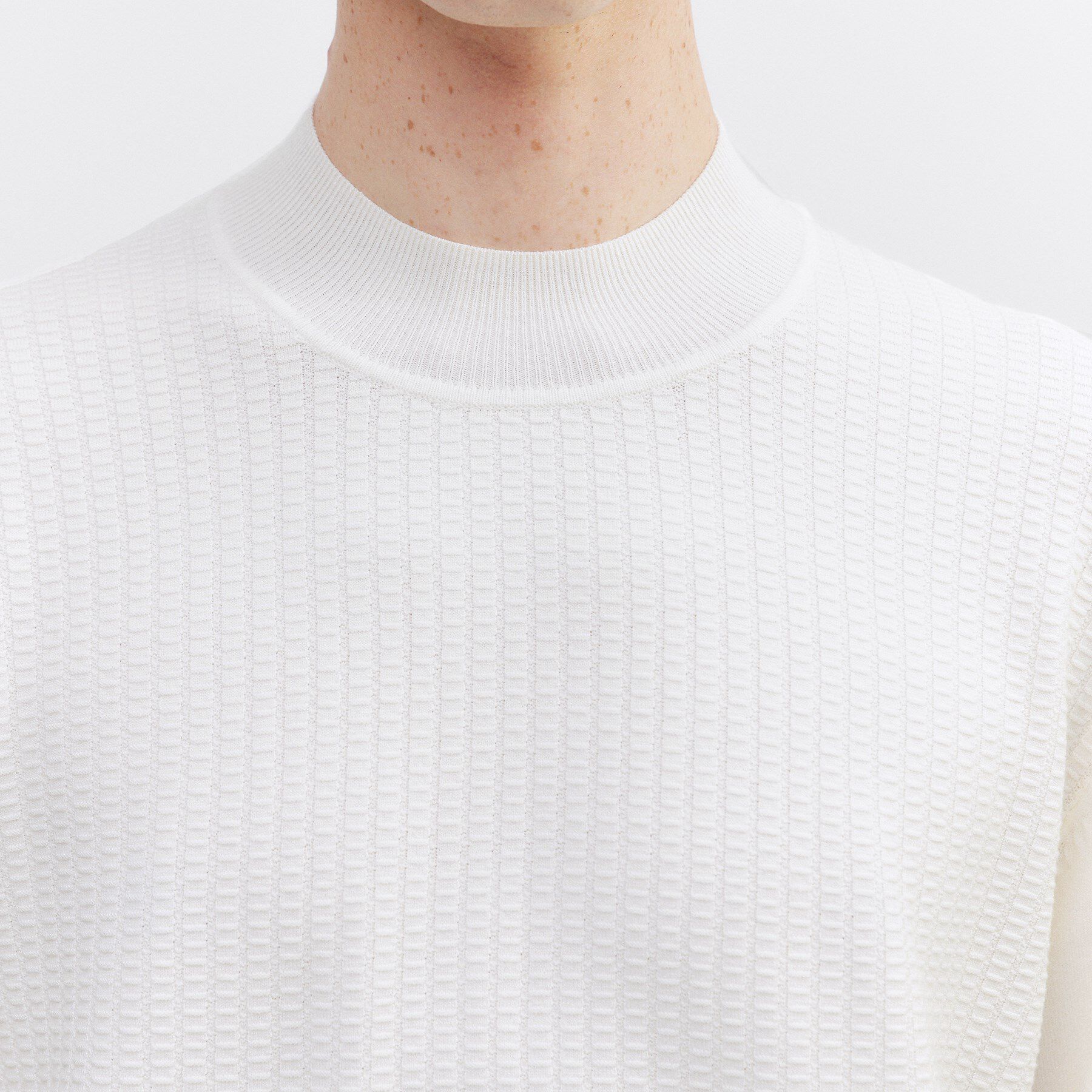 TAKEO KIKUCHI「ハイゲージ モックネック ニット プルオーバー」|ニット・セーター|