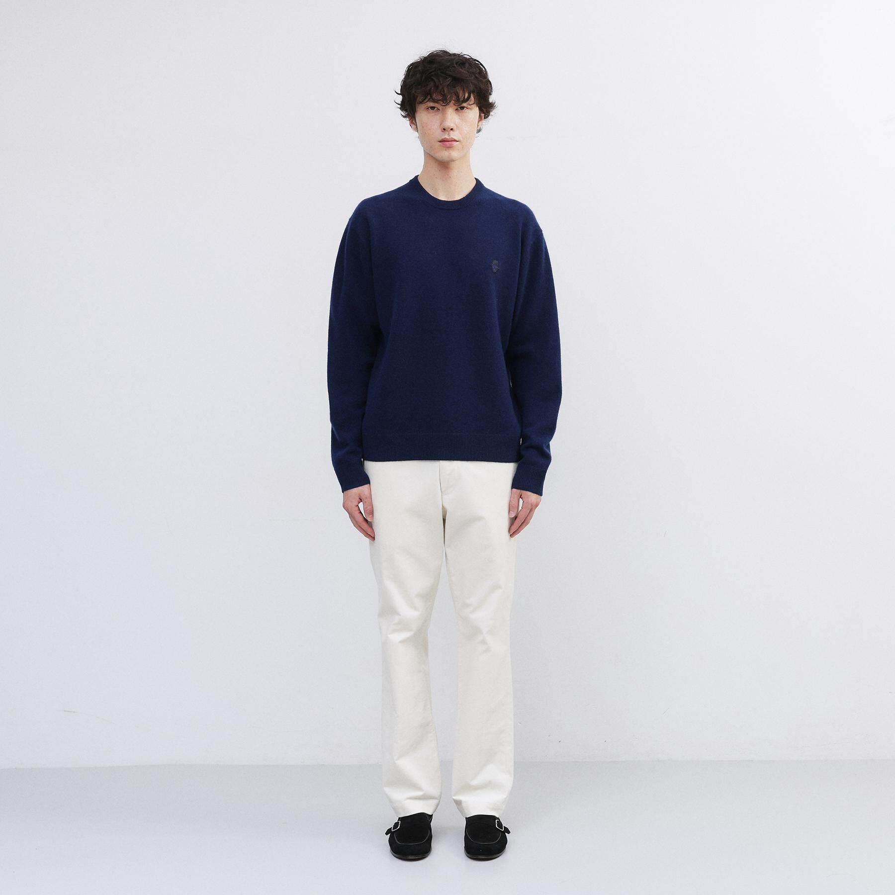 TAKEO KIKUCHI「【Air Palette Knit】ワンポイント カラーニット プルオーバー」|ニット・セーター|