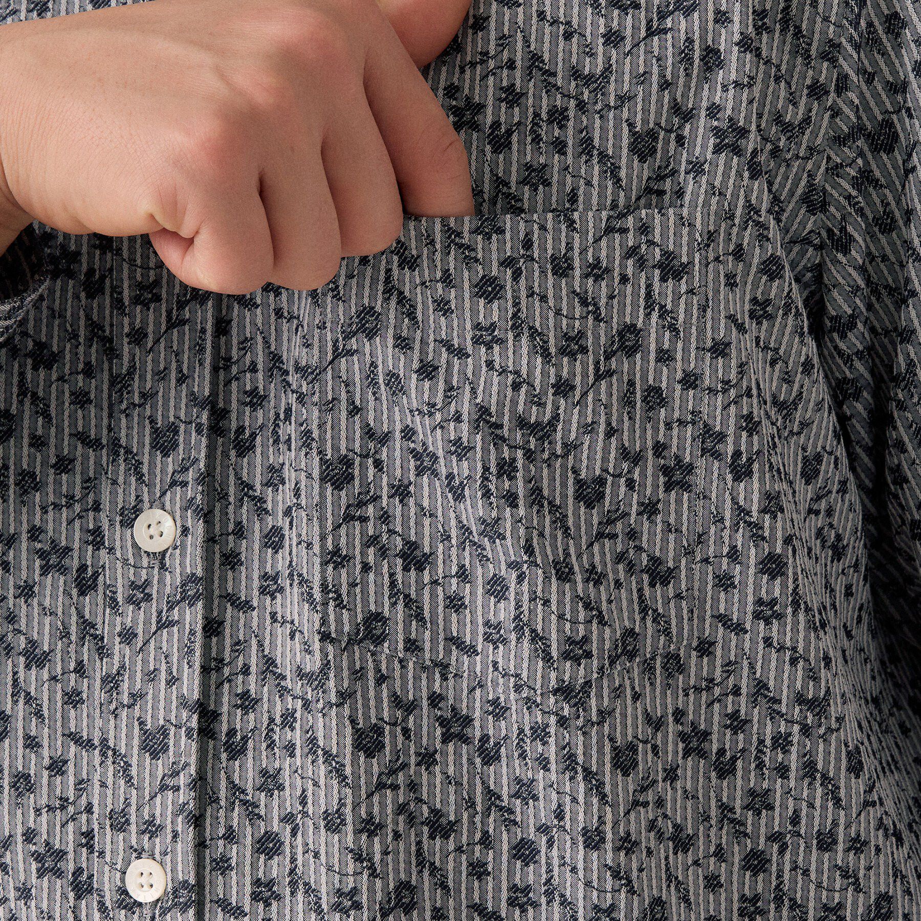 TAKEO KIKUCHI「播州 ドビーストライプ フラワーシャツ」|シャツ・ブラウス|