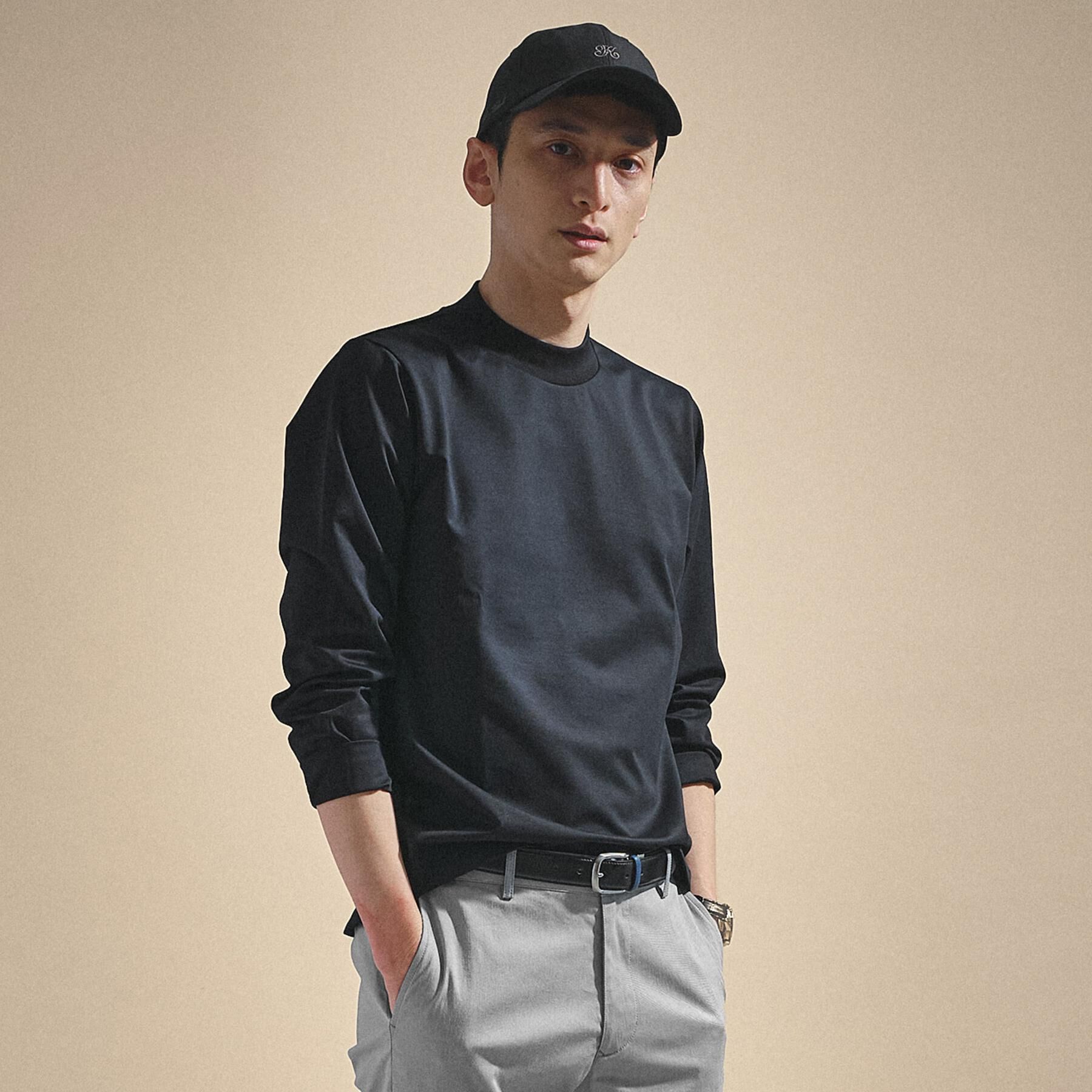 TAKEO KIKUCHI「ハイゲージ モクロディ モックネック」|Tシャツ・カットソー|ブラック(019)