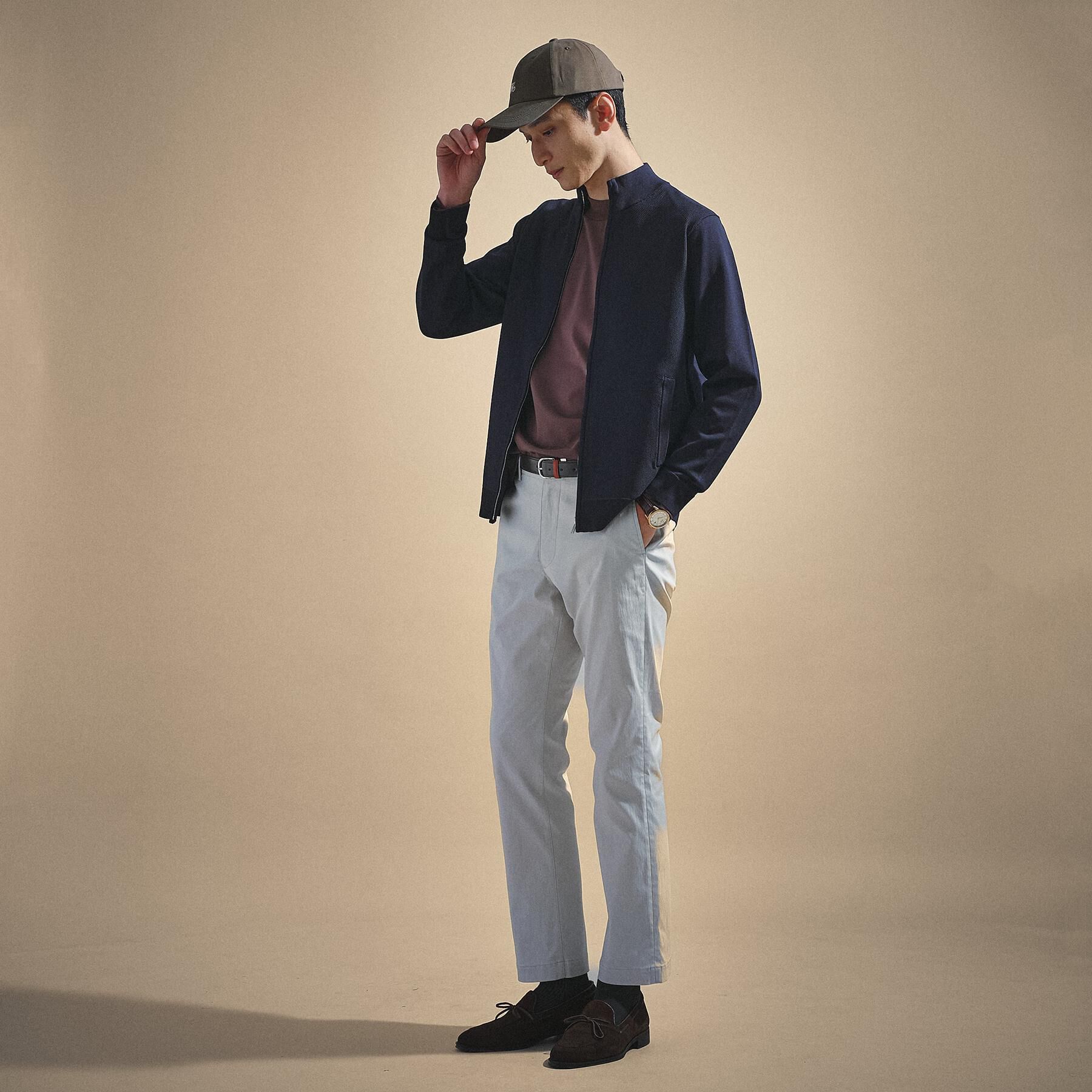 TAKEO KIKUCHI「ジップアップ 鹿の子 ニット」|ニット・セーター|