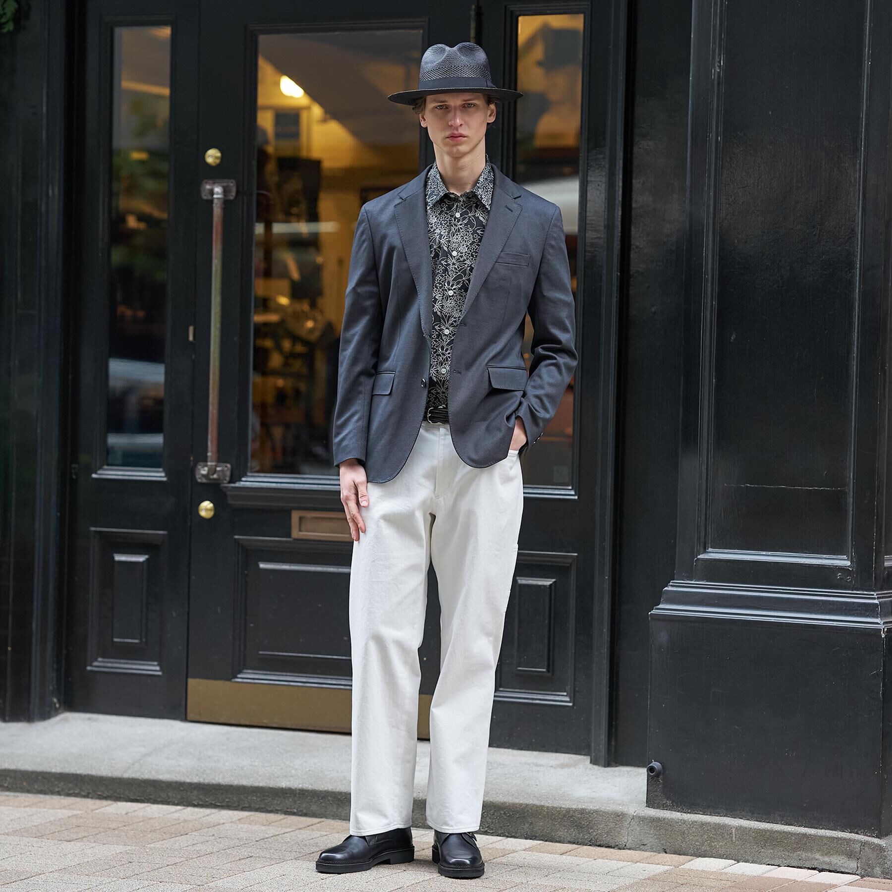 TAKEO KIKUCHI「【BOWLER HAT LABEL】ピンヘッドジャージ ジャケット」|テーラードジャケット|