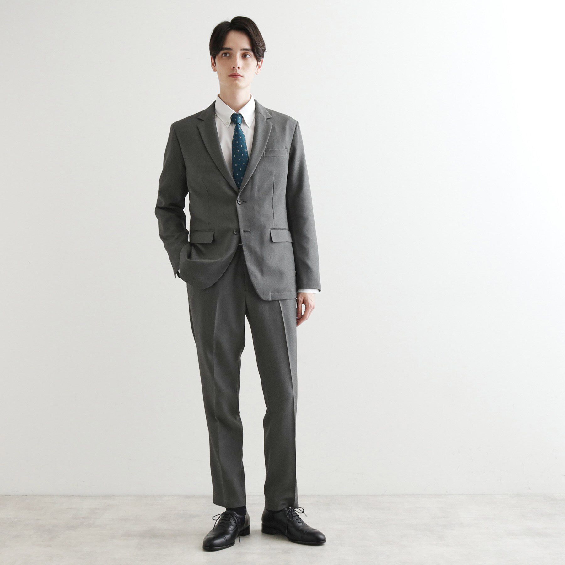 tk.TAKEO KIKUCHI「【洗える】ピンヘッドストレッチセットアップ／上下2点セット／速乾／WEB限定／ビジカジ対応」|スーツ|