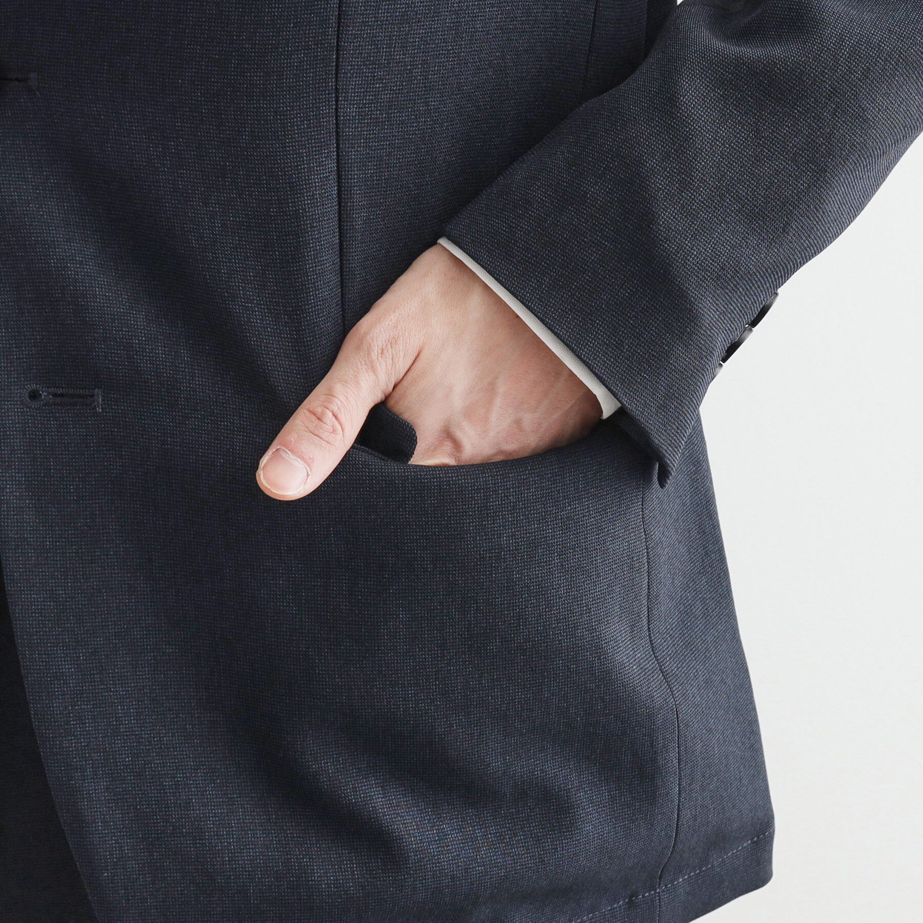 tk.TAKEO KIKUCHI「【洗える】ピンヘッドストレッチセットアップ／上下2点セット／速乾／WEB限定／ビジカジ対応」|スーツ|