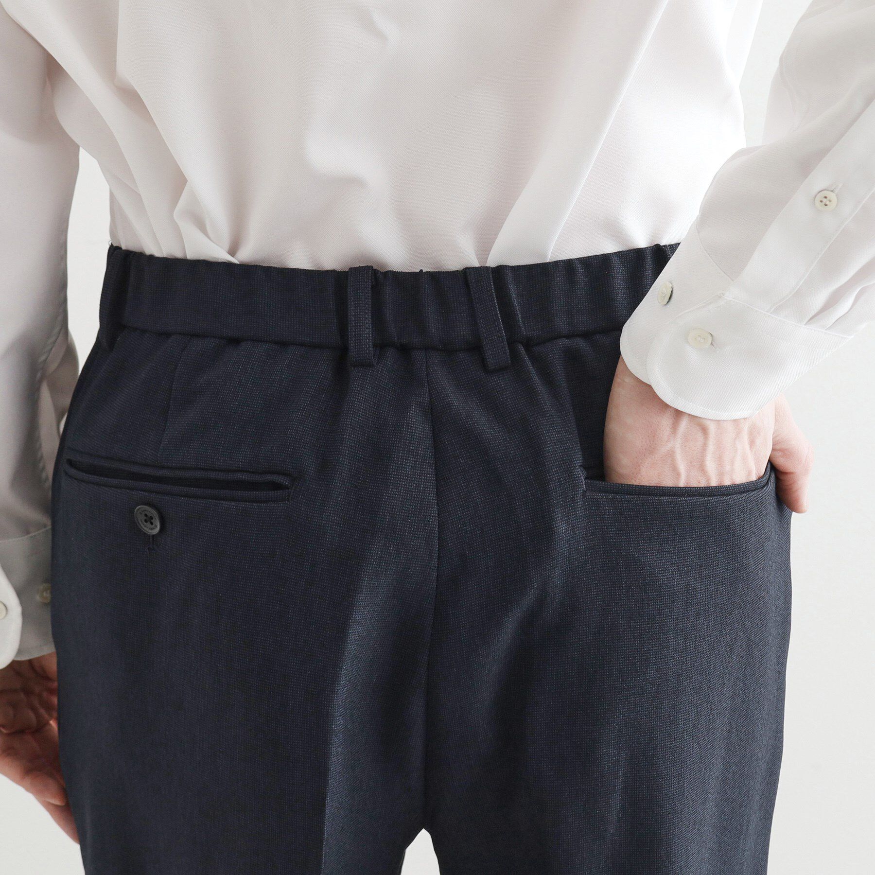 tk.TAKEO KIKUCHI「【洗える】ピンヘッドストレッチセットアップ／上下2点セット／速乾／WEB限定／ビジカジ対応」|スーツ|