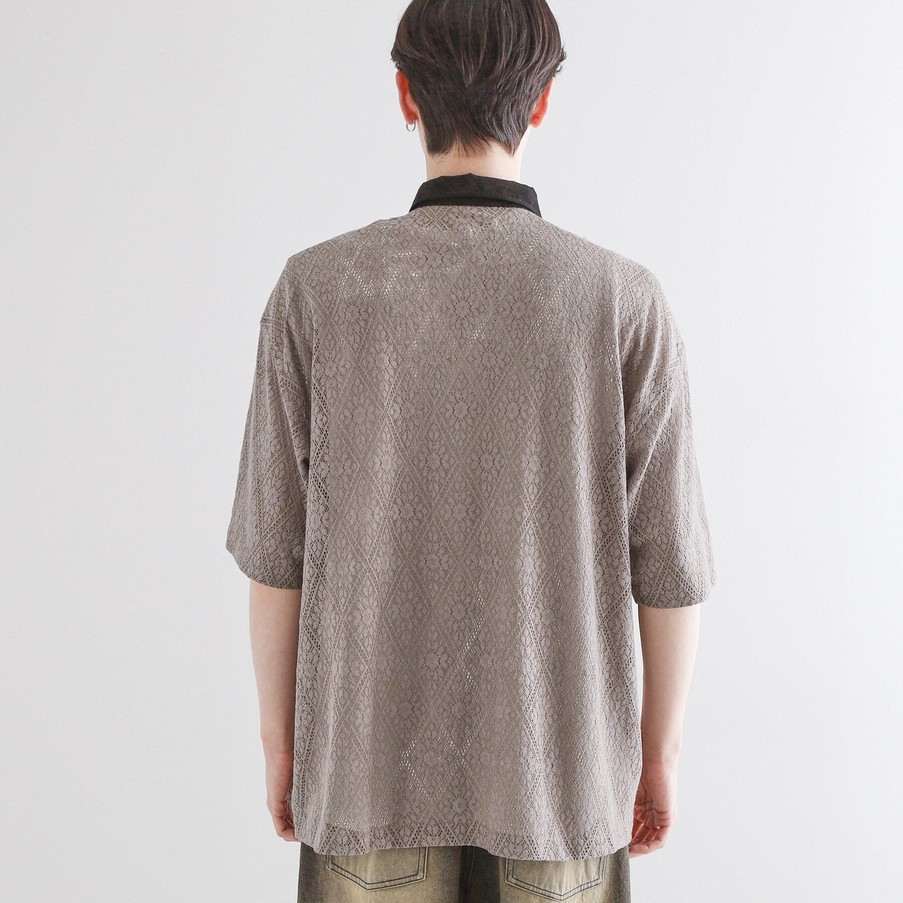 tk.TAKEO KIKUCHI「サマースエードコンビレースシャツ」|シャツ・ブラウス|