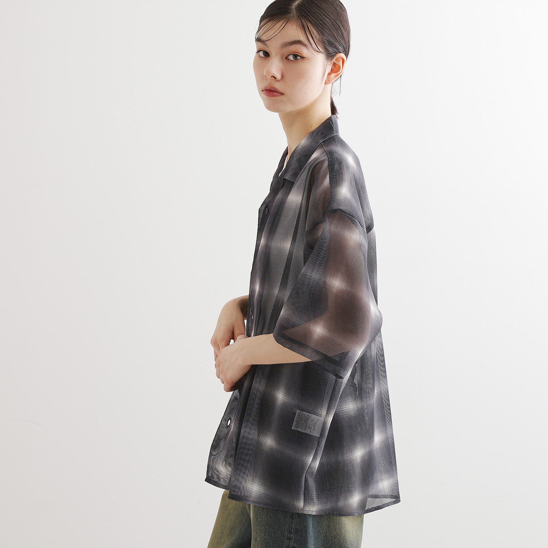 tk.TAKEO KIKUCHI「メッシュオンブレ―チェックシャツ」|シャツ・ブラウス|