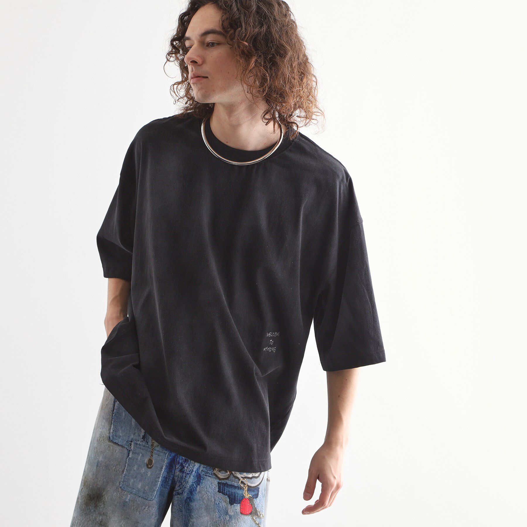 tk.TAKEO KIKUCHI「ヴィンテージライクTシャツ/ヴィンテージ加工/半袖Tシャツ」|Tシャツ・カットソー|ブラック(019)