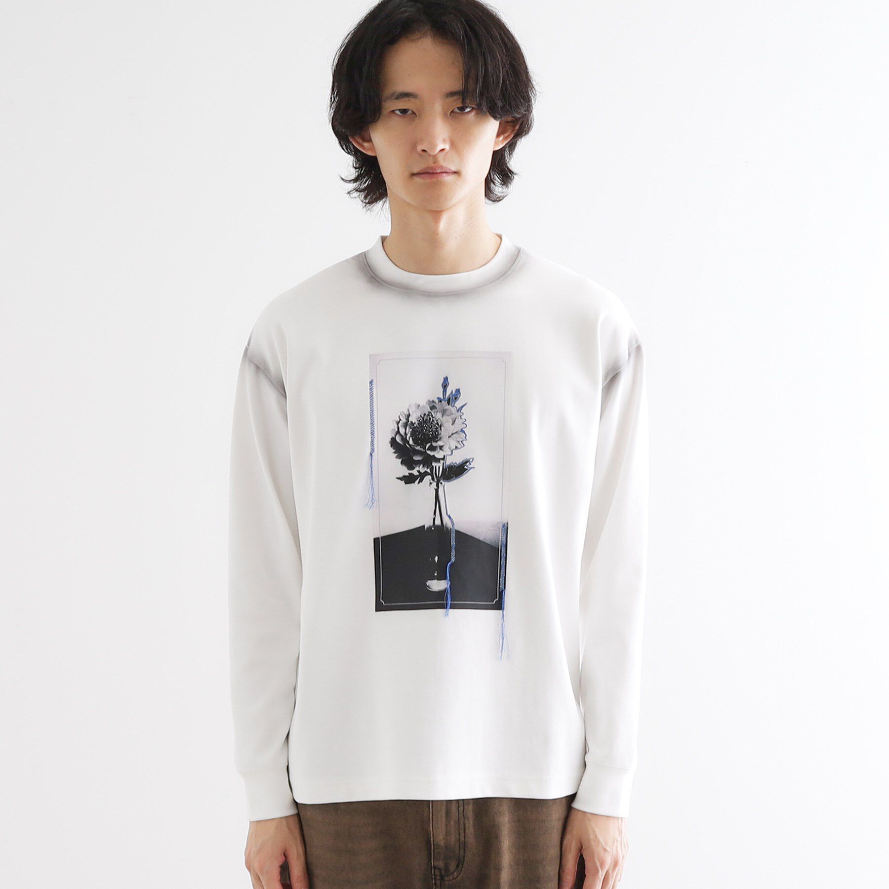tk.TAKEO KIKUCHI「フラワーフォトエンブロヘビーウェイトスムースTシャツ」|Tシャツ・カットソー|