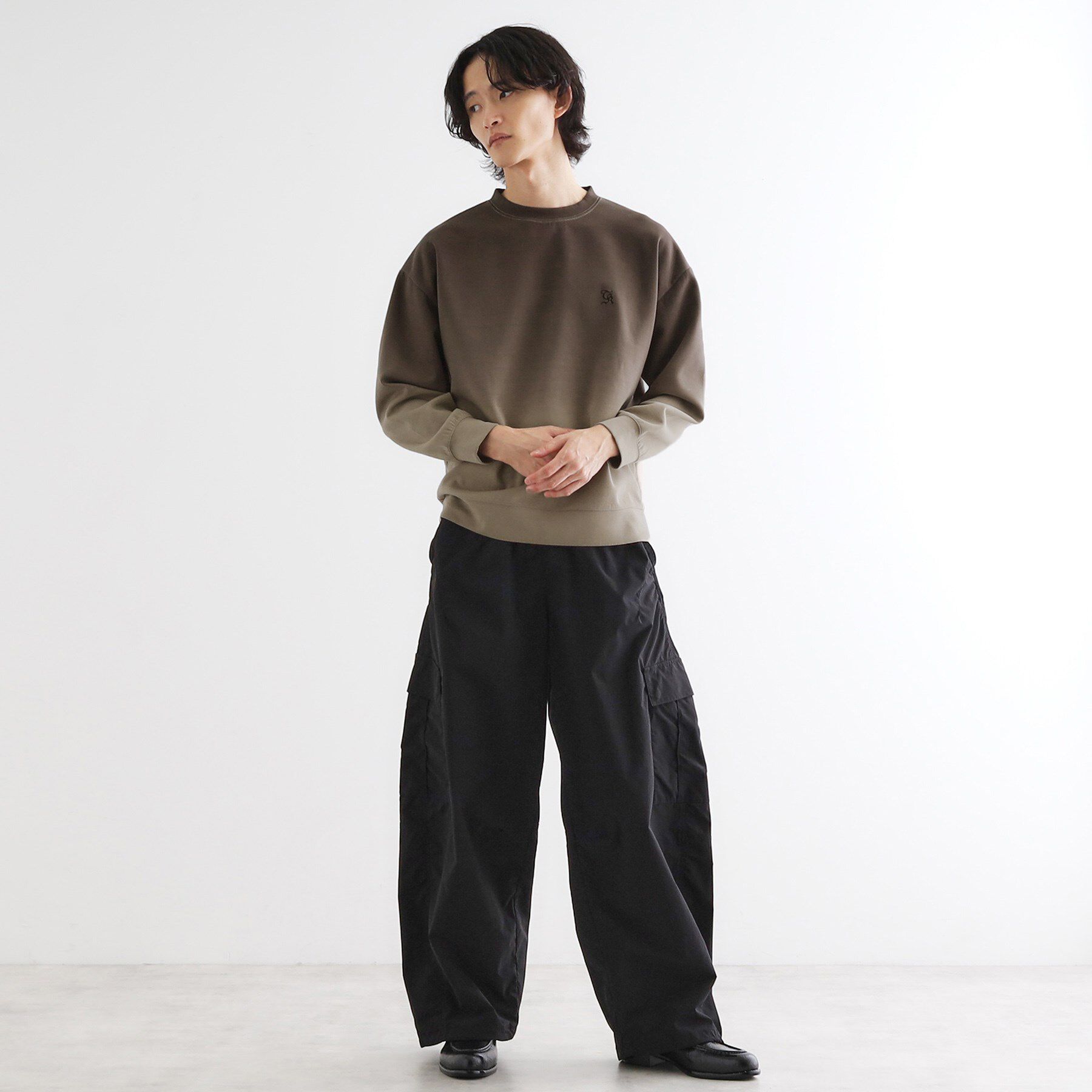 tk.TAKEO KIKUCHI「グラデーションダイ・ダンボールスウェット」|パーカー|