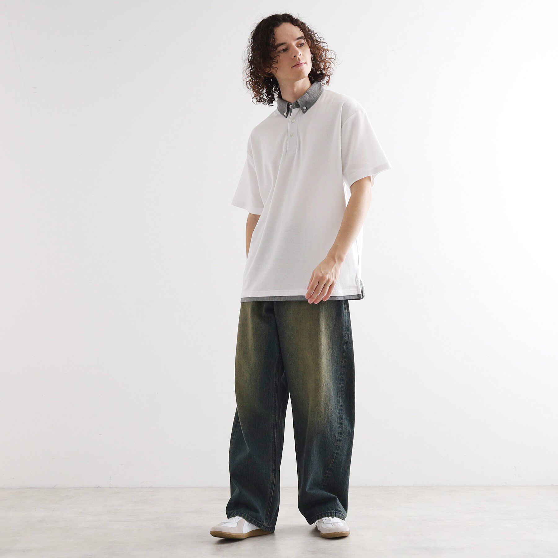 tk.TAKEO KIKUCHI「レイヤード鹿の子ポロシャツ」|ポロシャツ|