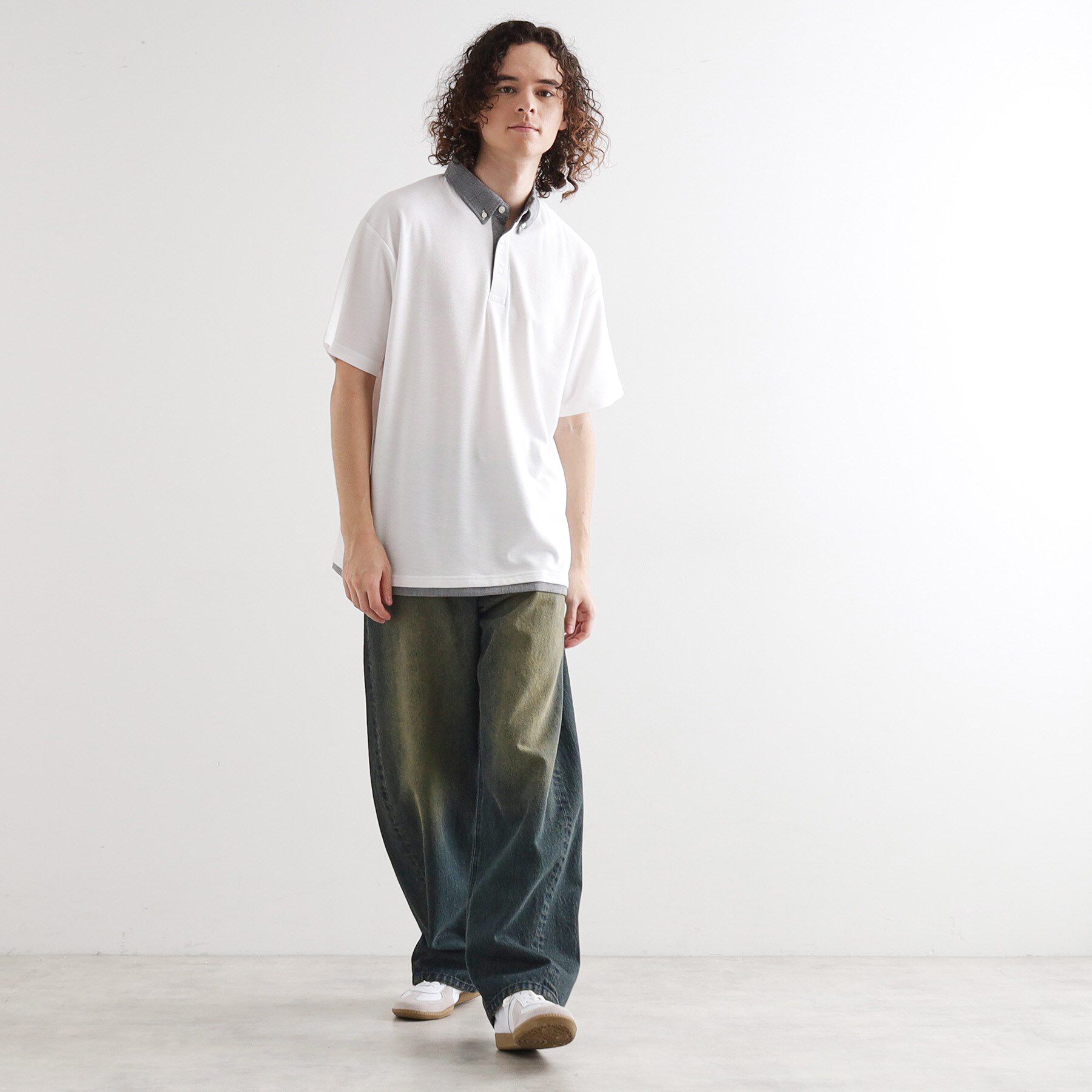 tk.TAKEO KIKUCHI「レイヤード鹿の子ポロシャツ」|ポロシャツ|