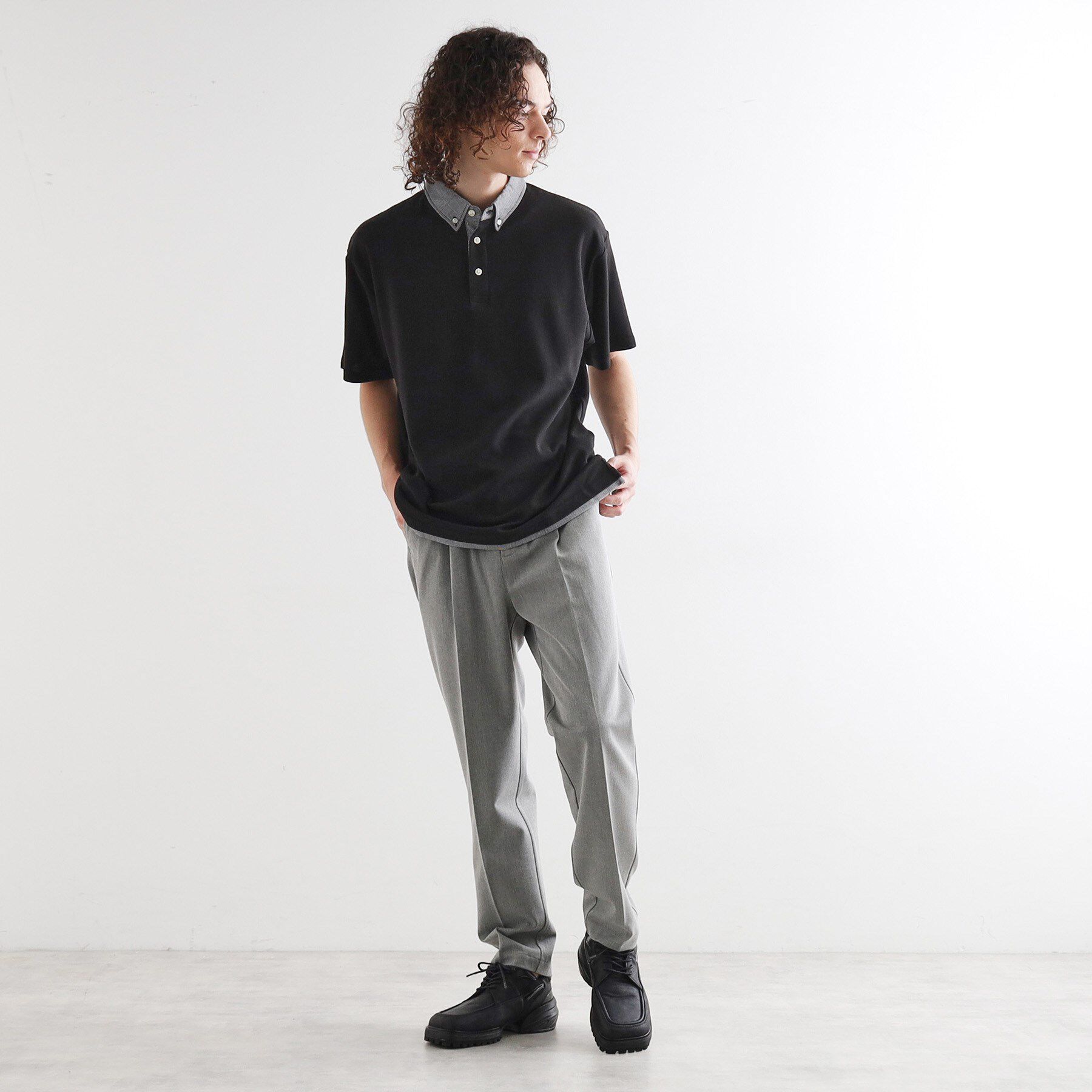 tk.TAKEO KIKUCHI「レイヤード鹿の子ポロシャツ」|ポロシャツ|