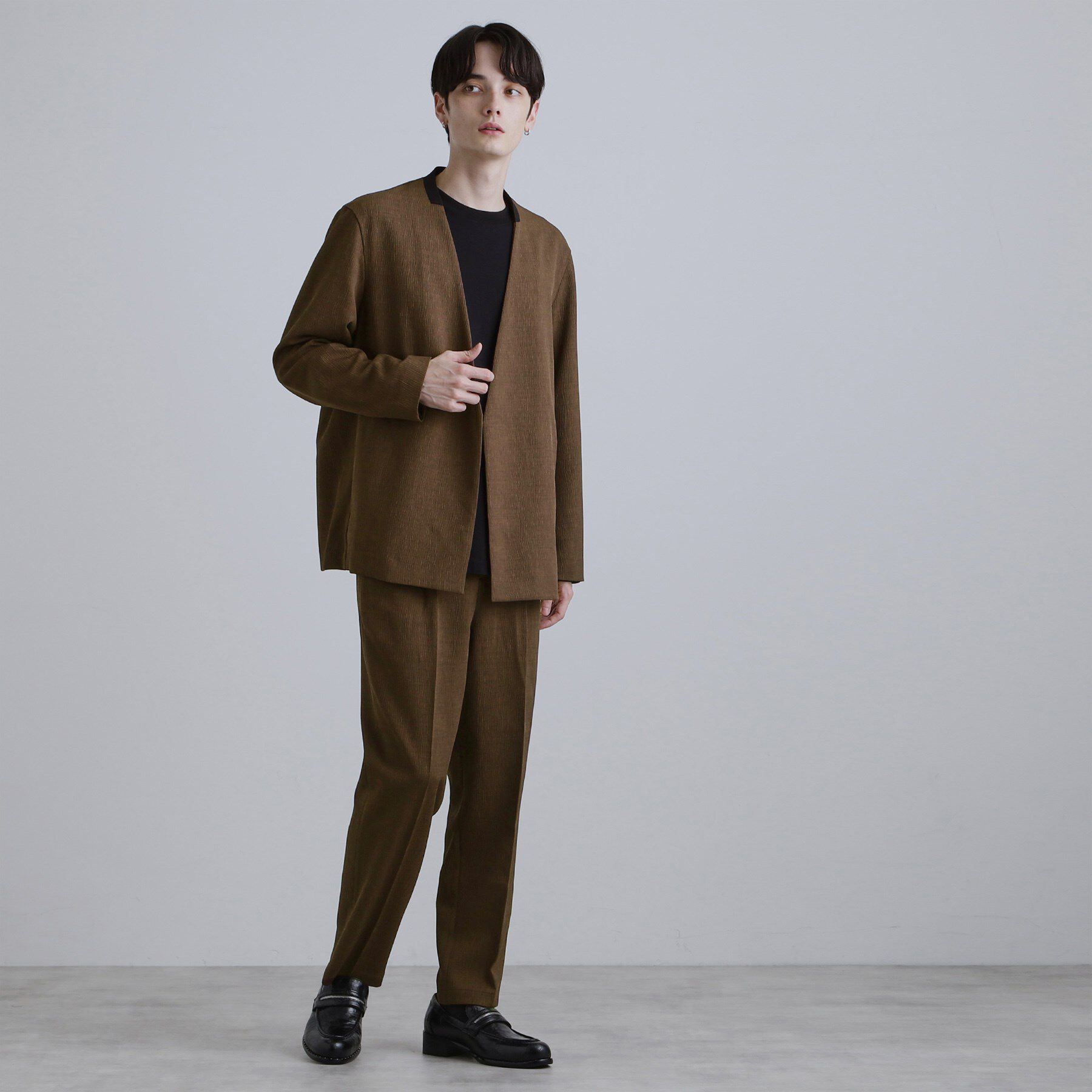 tk.TAKEO KIKUCHI「【セットアップ対応】テッククレープノーカラージャケット」|テーラードジャケット|