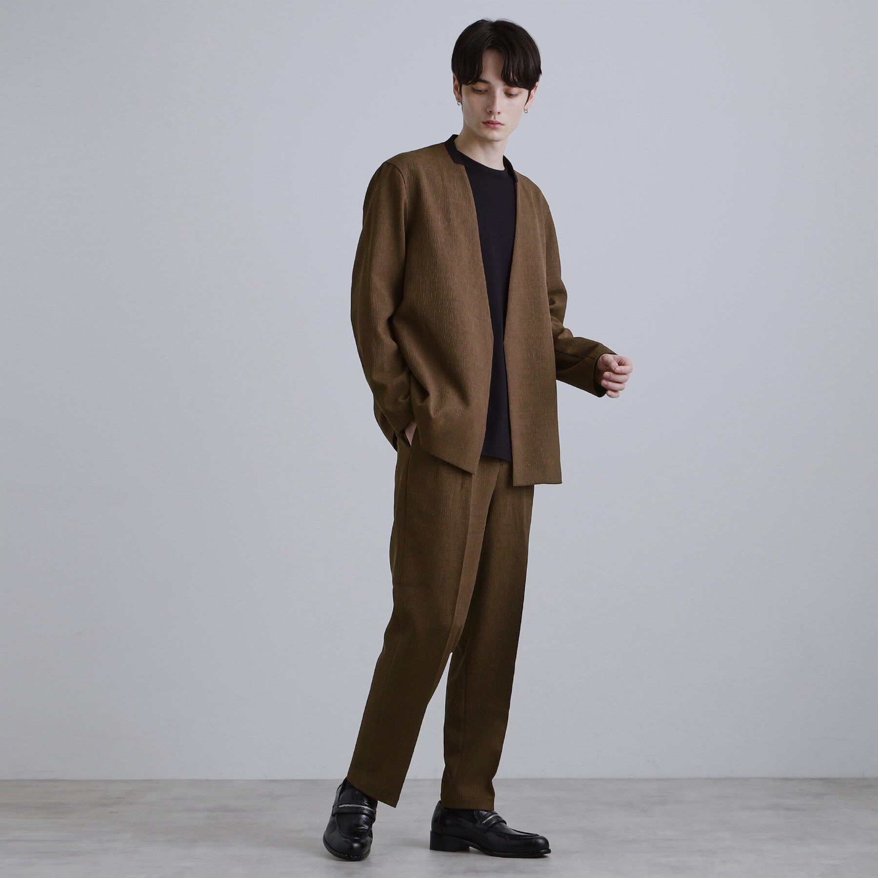 tk.TAKEO KIKUCHI「【セットアップ対応】テッククレープノーカラージャケット」|テーラードジャケット|