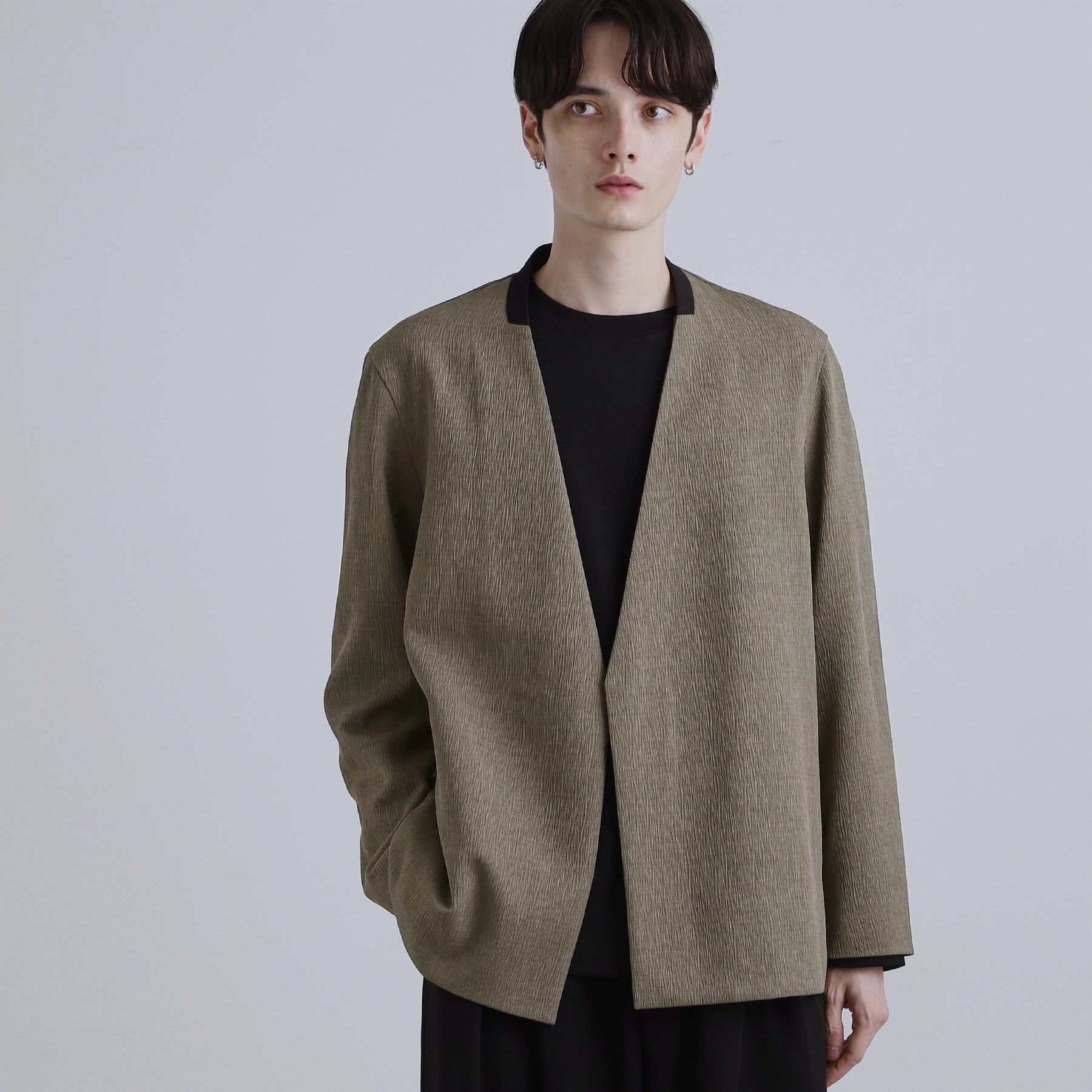 tk.TAKEO KIKUCHI「【セットアップ対応】テッククレープノーカラージャケット」|テーラードジャケット|