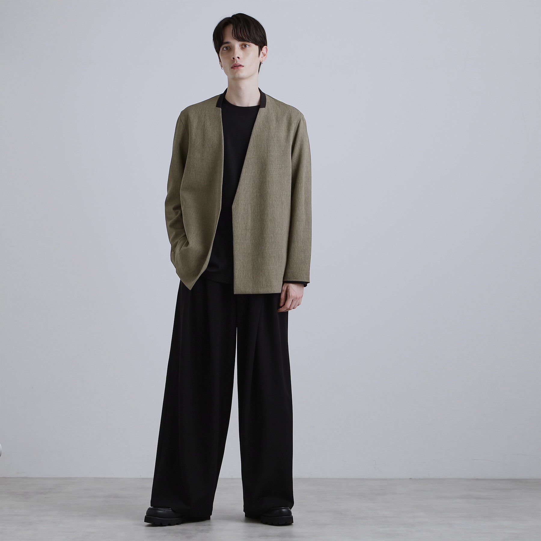 tk.TAKEO KIKUCHI「【セットアップ対応】テッククレープノーカラージャケット」|テーラードジャケット|