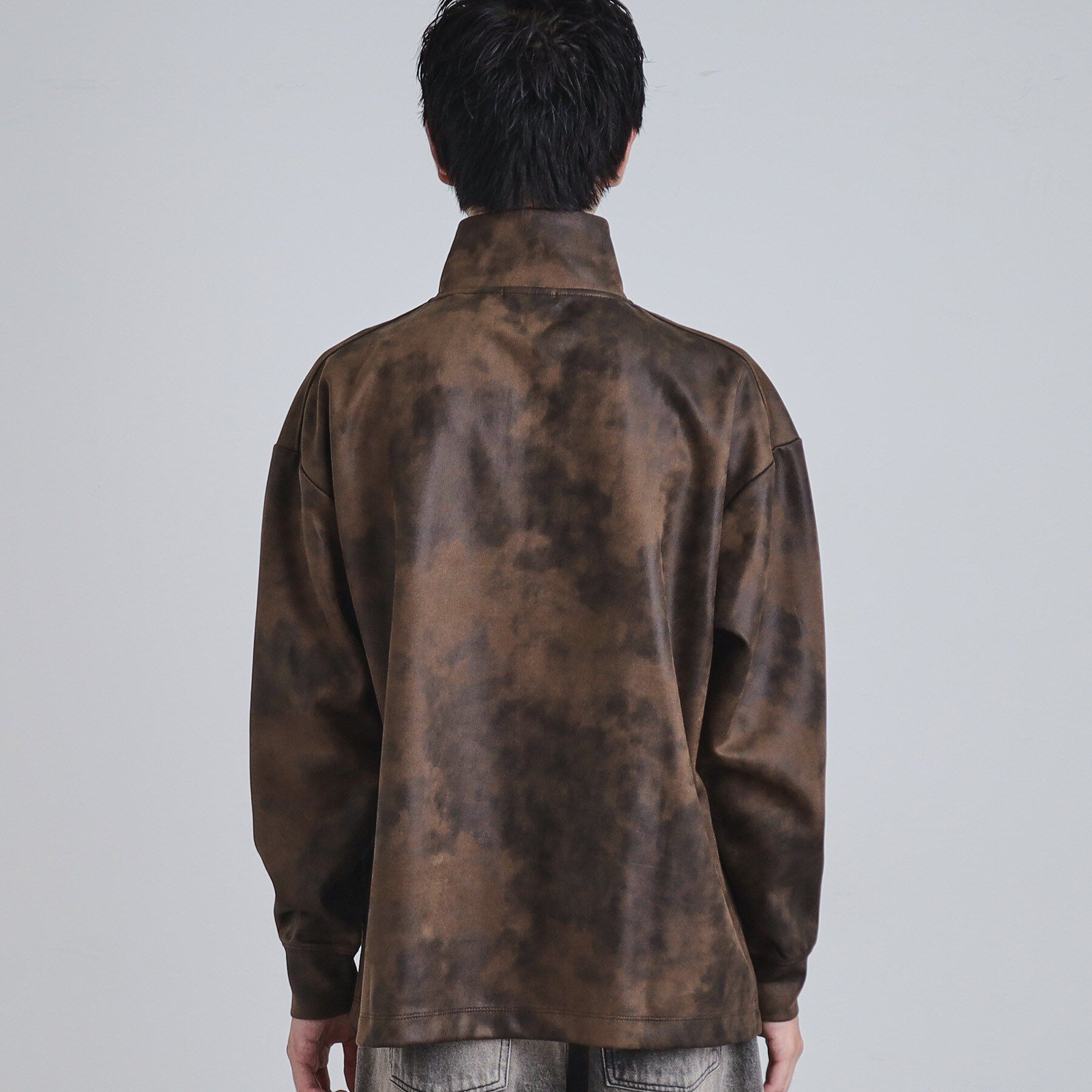 tk.TAKEO KIKUCHI「ヴィンテージライクプリント ハーフジッププルオーバー」|Tシャツ・カットソー|