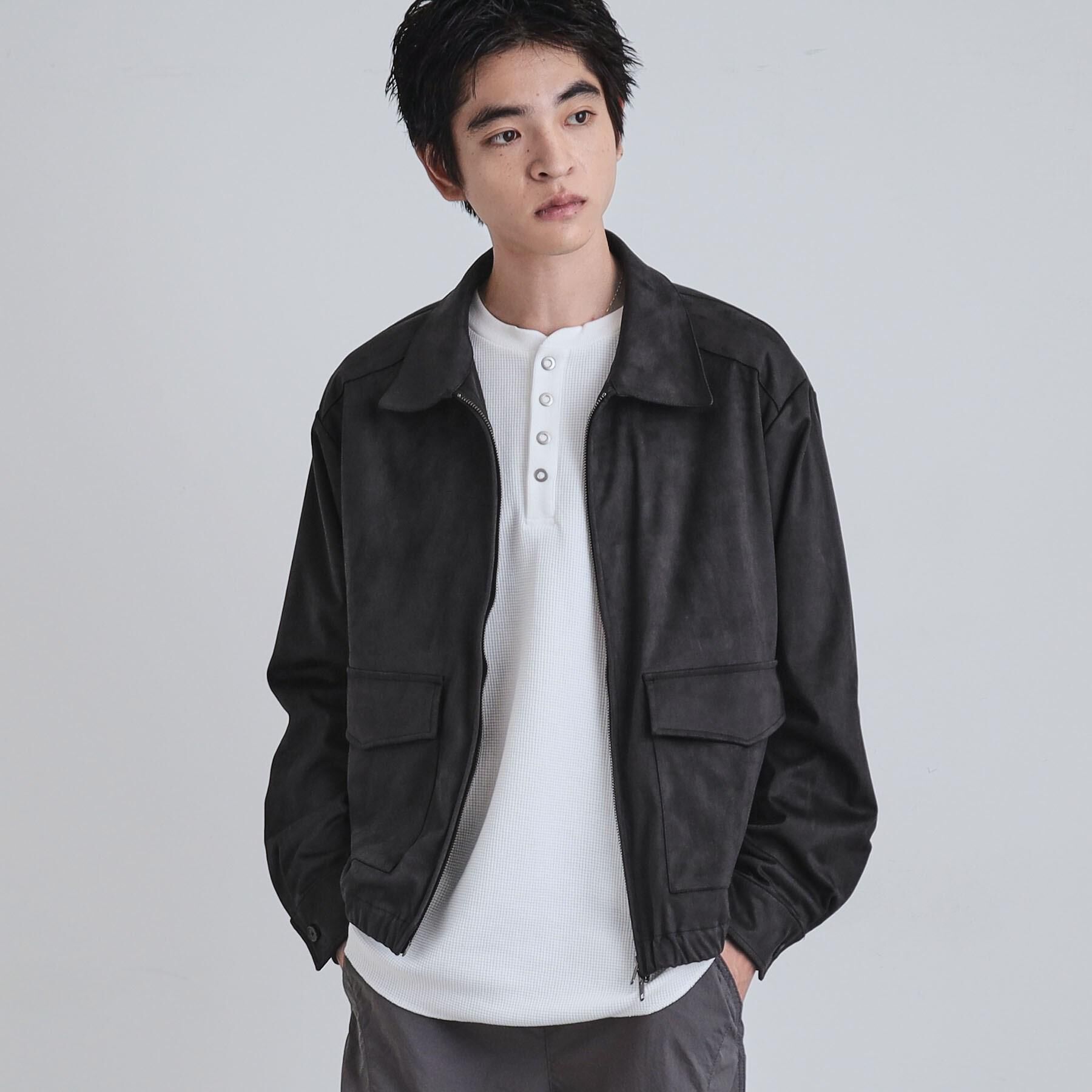 tk.TAKEO KIKUCHI「フェイクスエードシャツアウター」|ブルゾン・スタジャン|