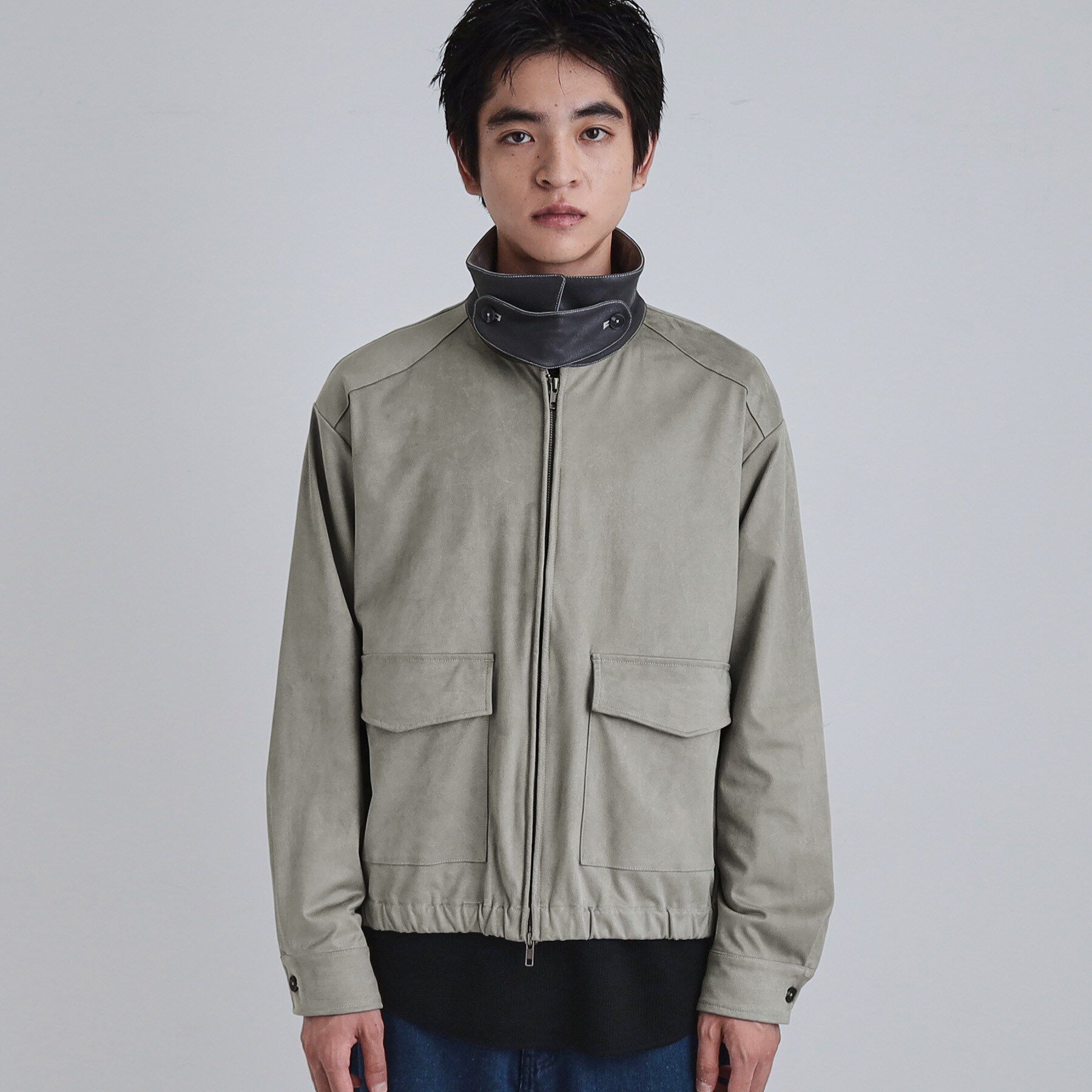 tk.TAKEO KIKUCHI「フェイクスエードシャツアウター」|ブルゾン・スタジャン|