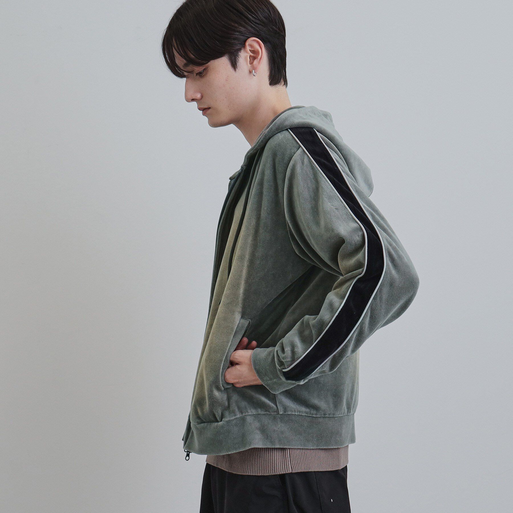 tk.TAKEO KIKUCHI「ヴィンテージライクベロアジップパーカー」|パーカー|