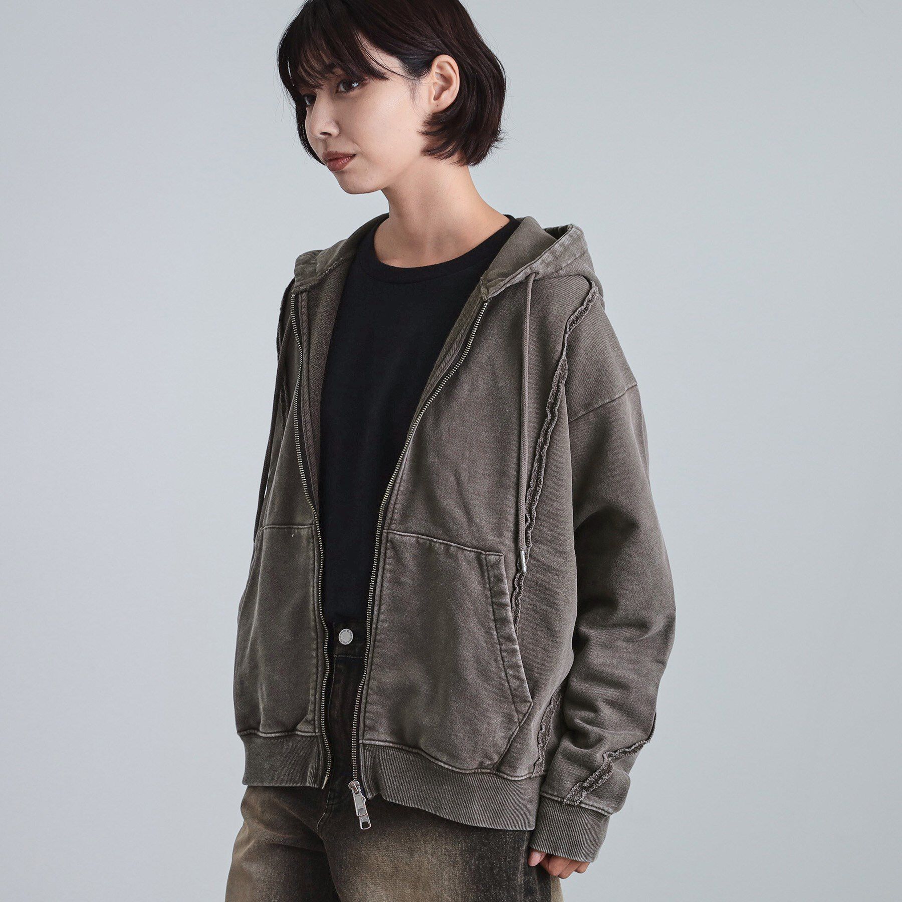 tk.TAKEO KIKUCHI「ヘヴィウェイトヴィンテージジップパーカ」|パーカー|