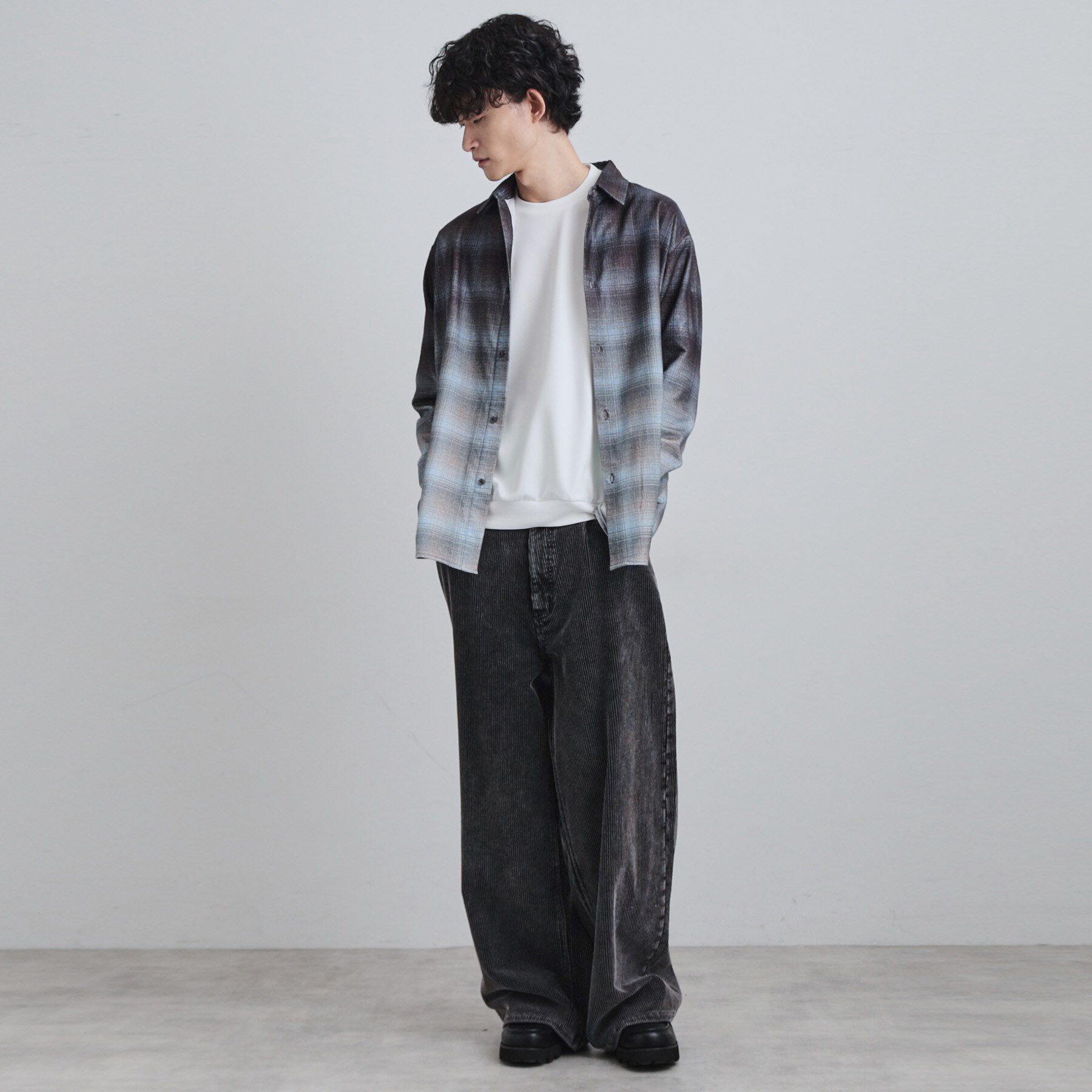 tk.TAKEO KIKUCHI「グラデーションプリントネルシャツ」|シャツ・ブラウス|