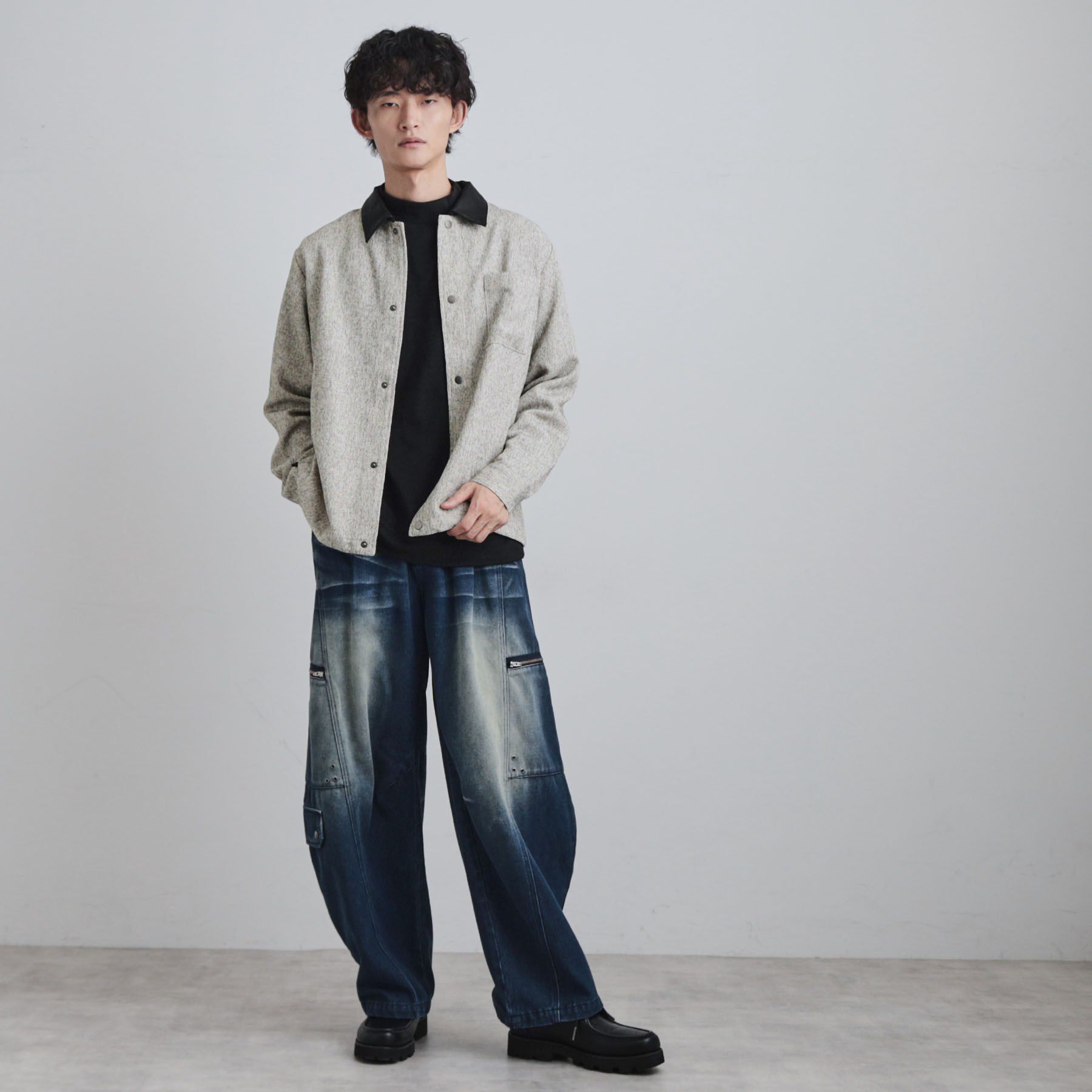 tk.TAKEO KIKUCHI「衿配色ツイードシャツ」|シャツ・ブラウス|