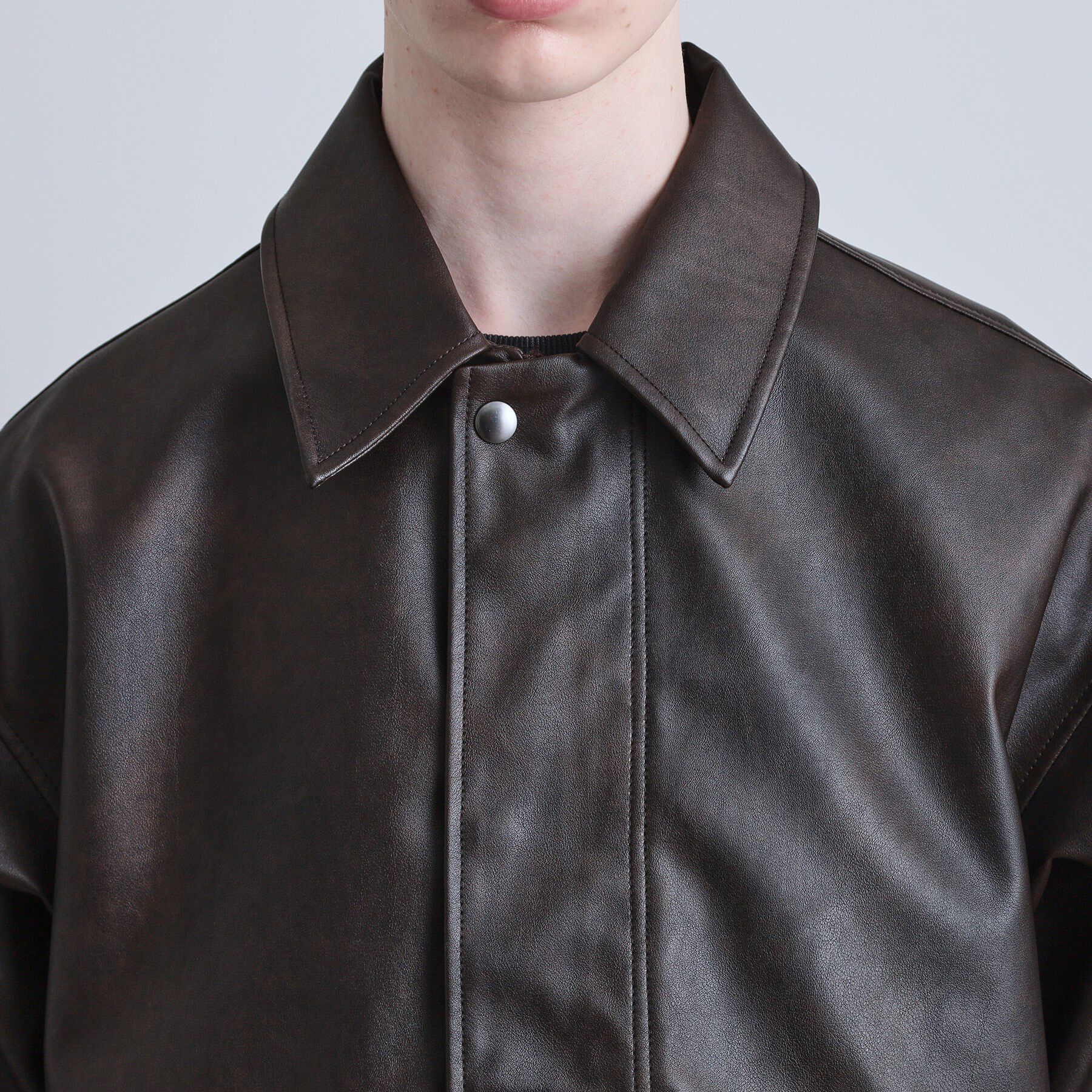 tk.TAKEO KIKUCHI「シンセティックレザーフライトジャケット」|ブルゾン・スタジャン|