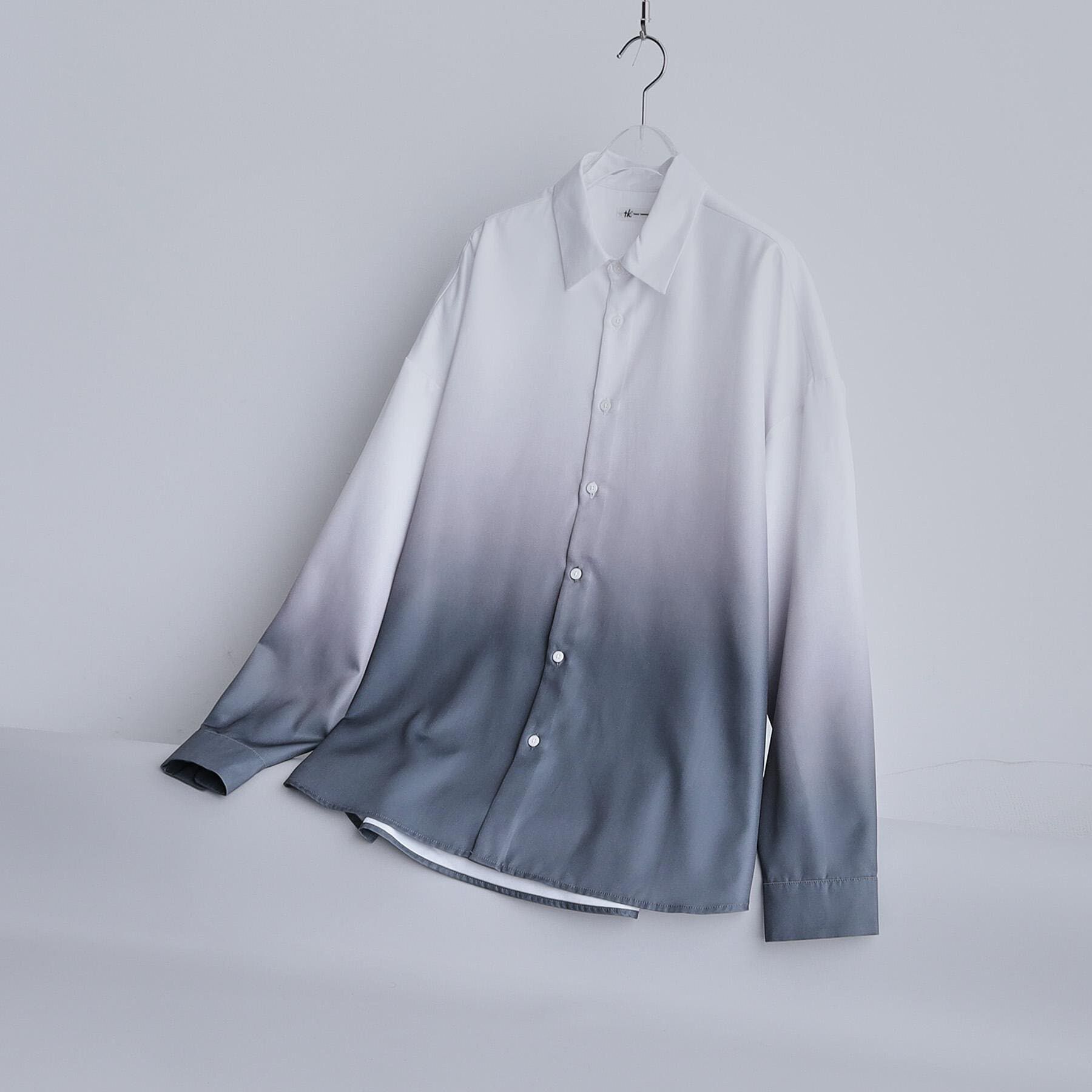 tk.TAKEO KIKUCHI「オーバーとろみシャツ」|シャツ・ブラウス|グレー(112)