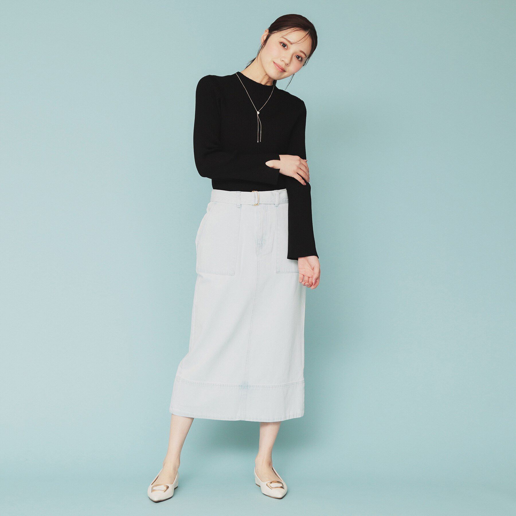 index「デニムタイトスカート【洗濯機洗い可】」|スカート|