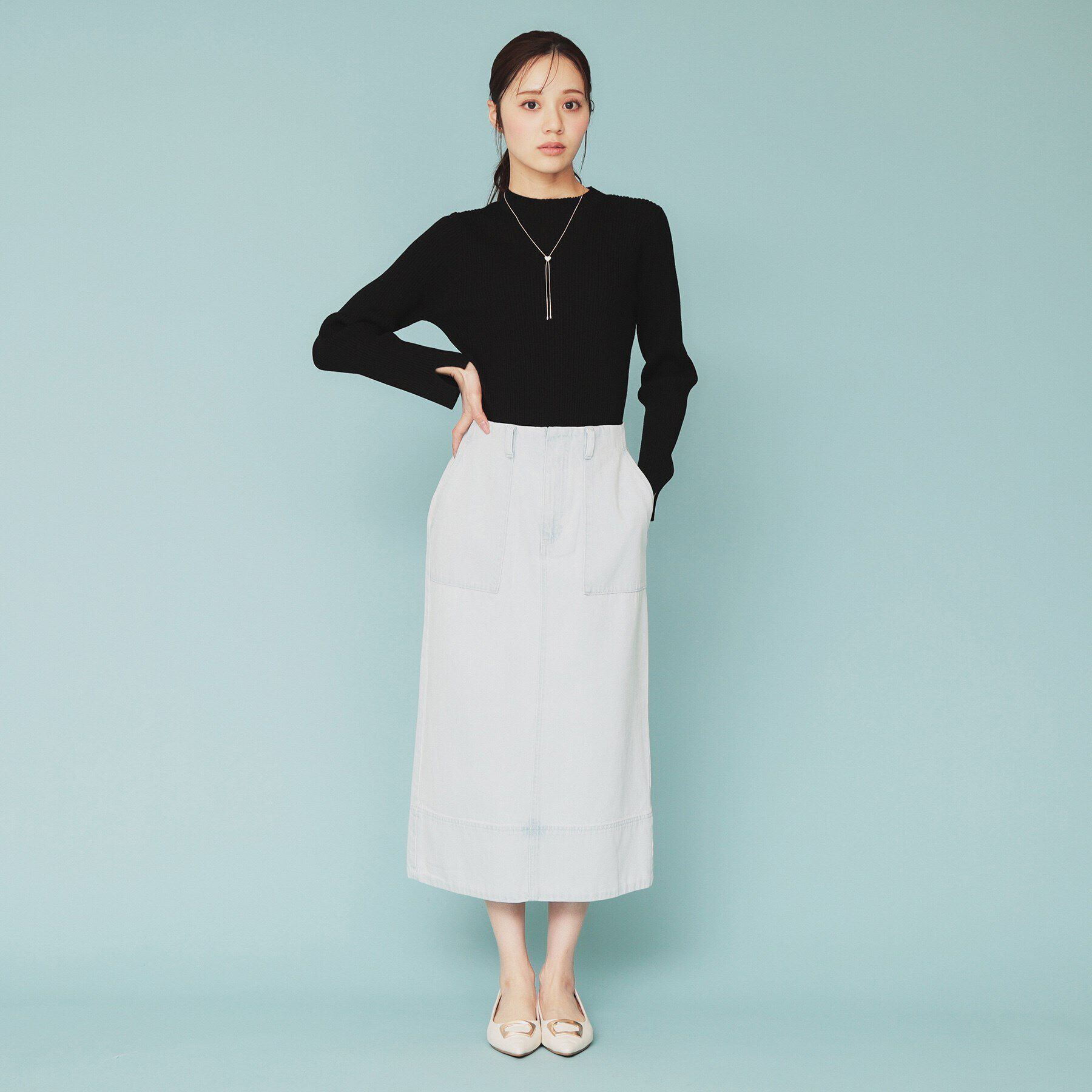 index「デニムタイトスカート【洗濯機洗い可】」|スカート|