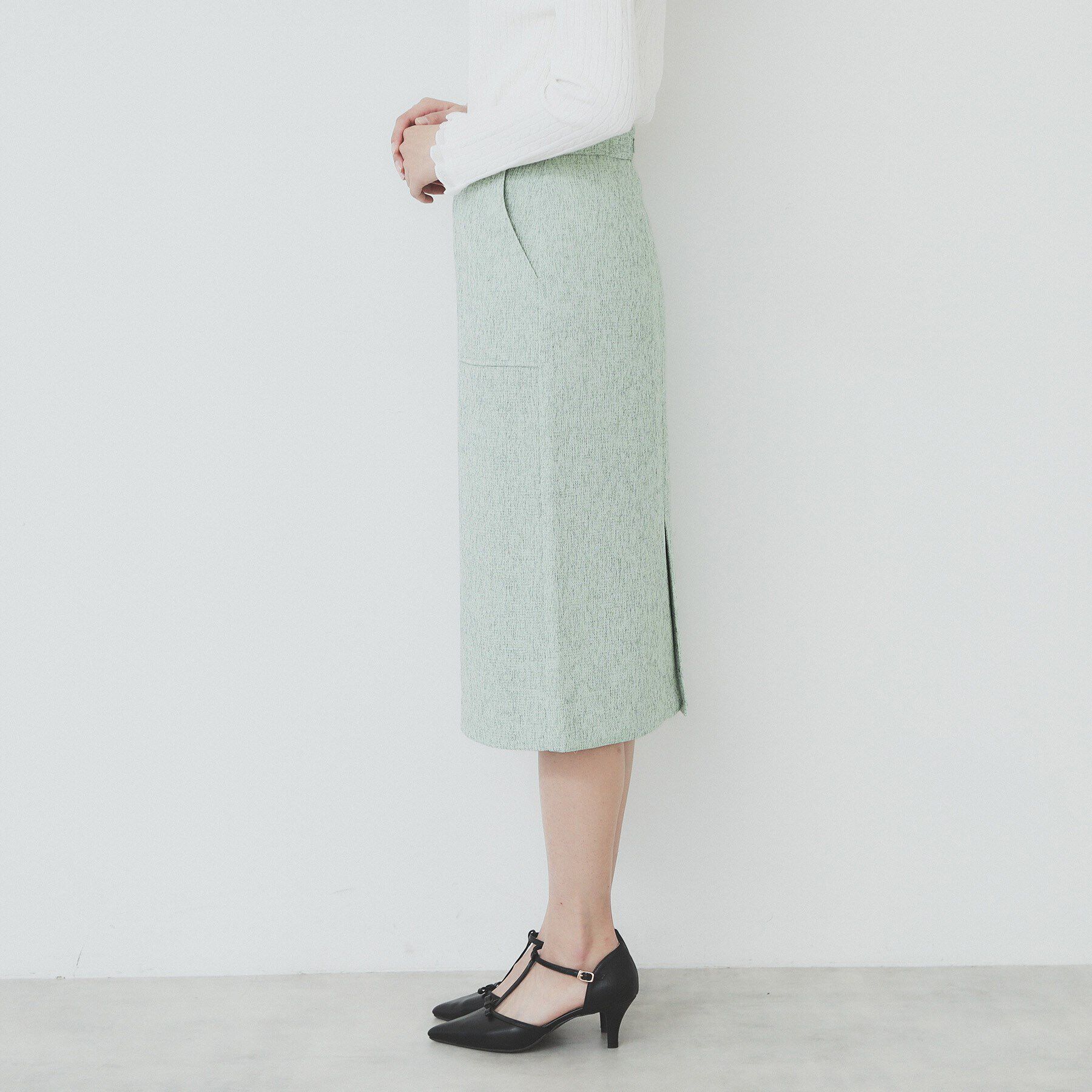 index「サマーツイードタイトスカート【洗濯機洗い可/イージーアイロン】」|スカート|