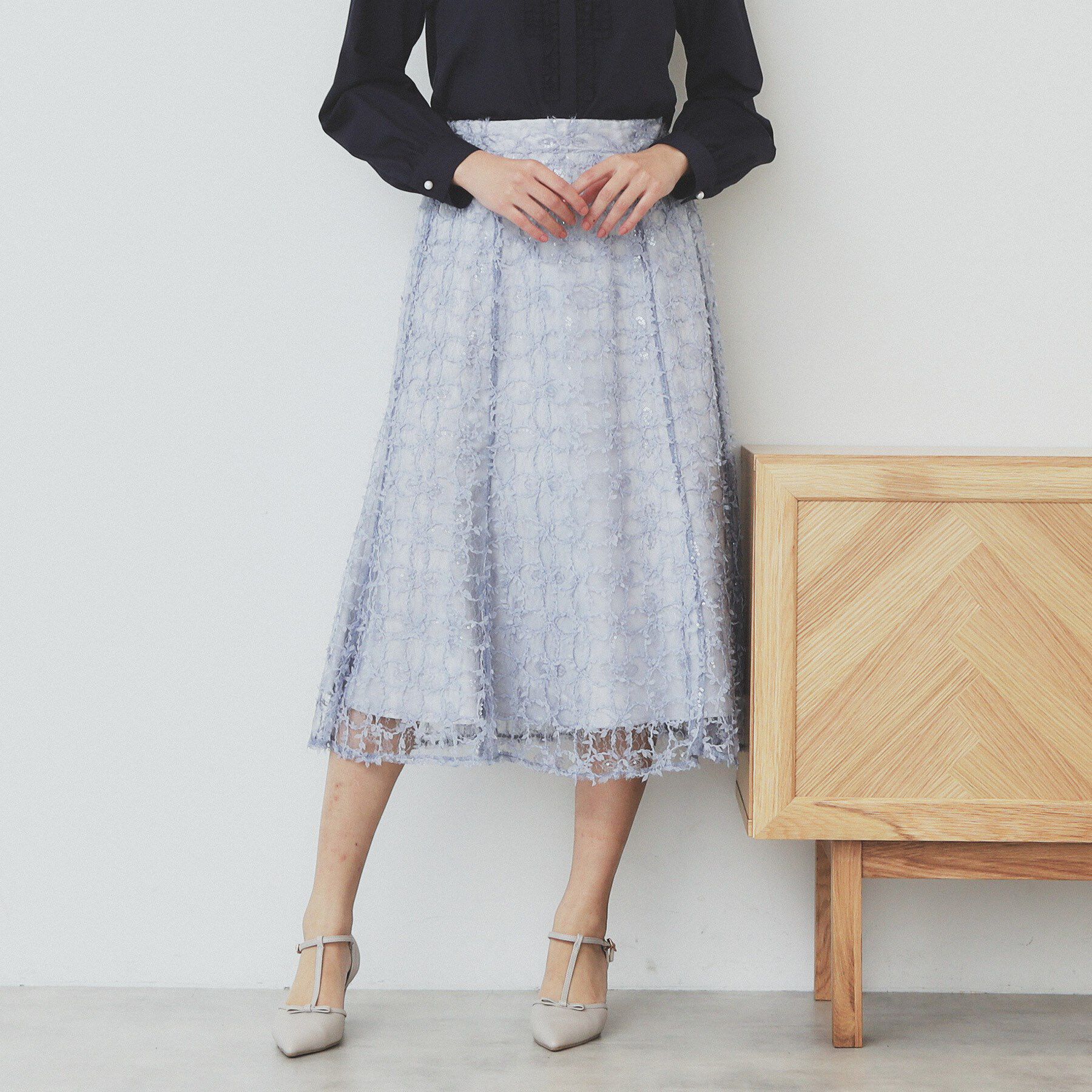 index「フラワーレース刺繍マーメイドスカート【洗濯機洗い可】」|スカート|
