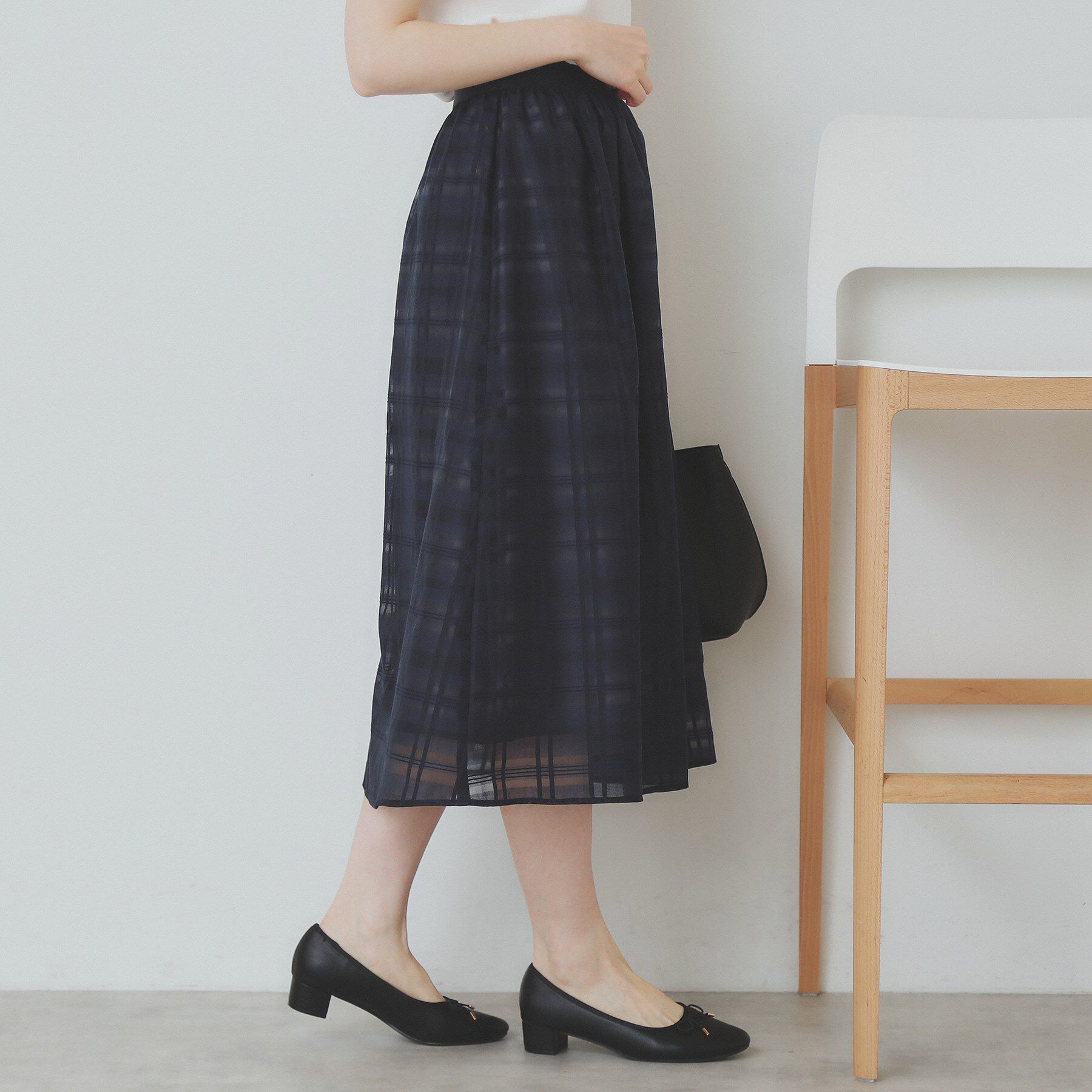 index「シアーチェックタックフレアスカート【洗濯機洗い可/イージーアイロン】」|スカート|