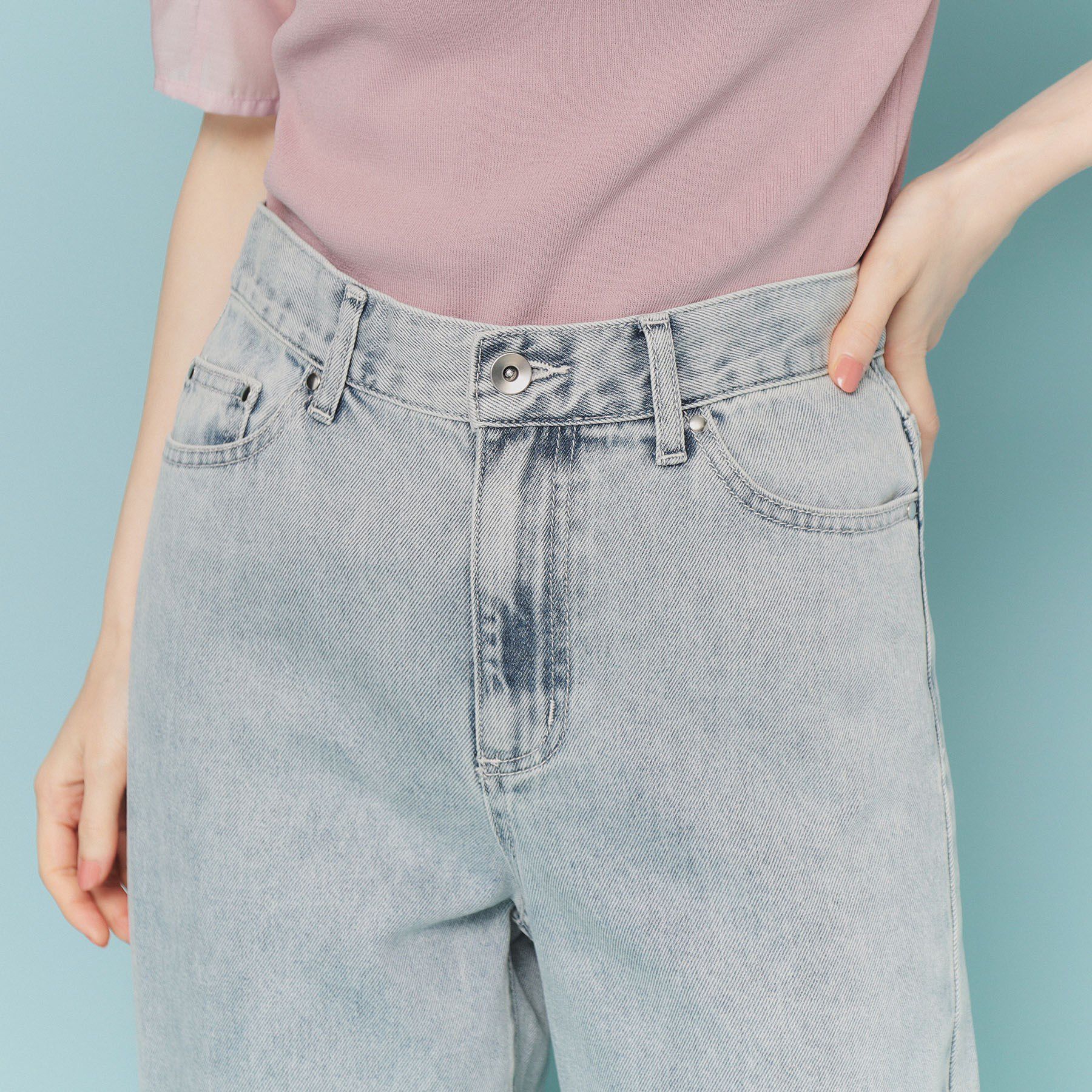 index「《丈が選べる》デニムバギーパンツ【洗濯機洗い可】」|デニム|