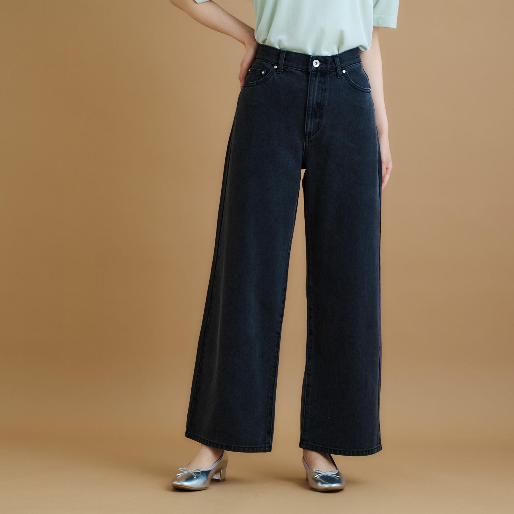 index「《丈が選べる》デニムバギーパンツ【洗濯機洗い可】」|デニム|