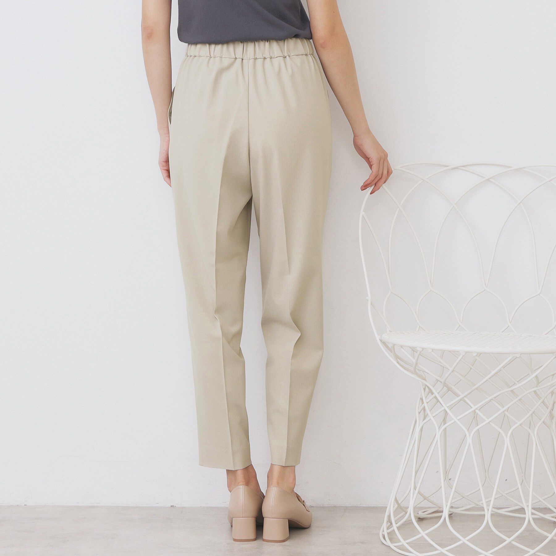 index「ラメピンストライプイージーテーパードパンツ【洗濯機洗い可/ストレッチ】」|その他|