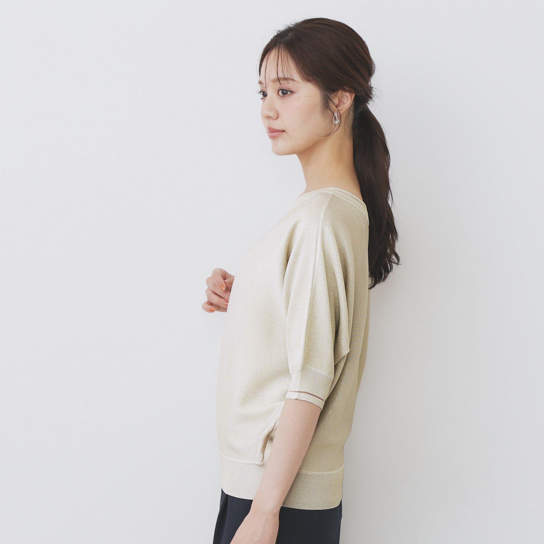 index「《5色展開》前後2WAY ドルマンスリーブニット【UVケア/抗ピル/洗濯機洗い可】」|ニット・セーター|