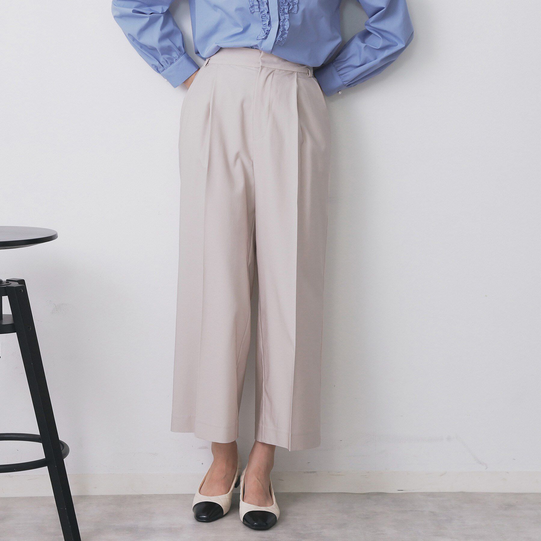 index「ベルト付きストレッチワイドパンツ【洗濯機洗い可】」|その他|