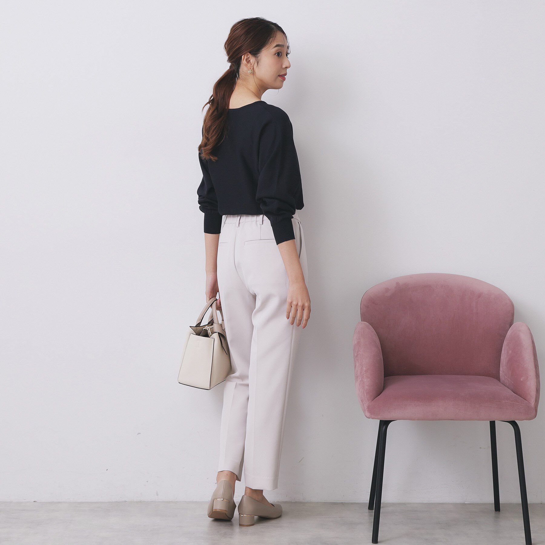 index「ビジューキーネックドルマンニット【洗濯機OK】」|ニット・セーター|