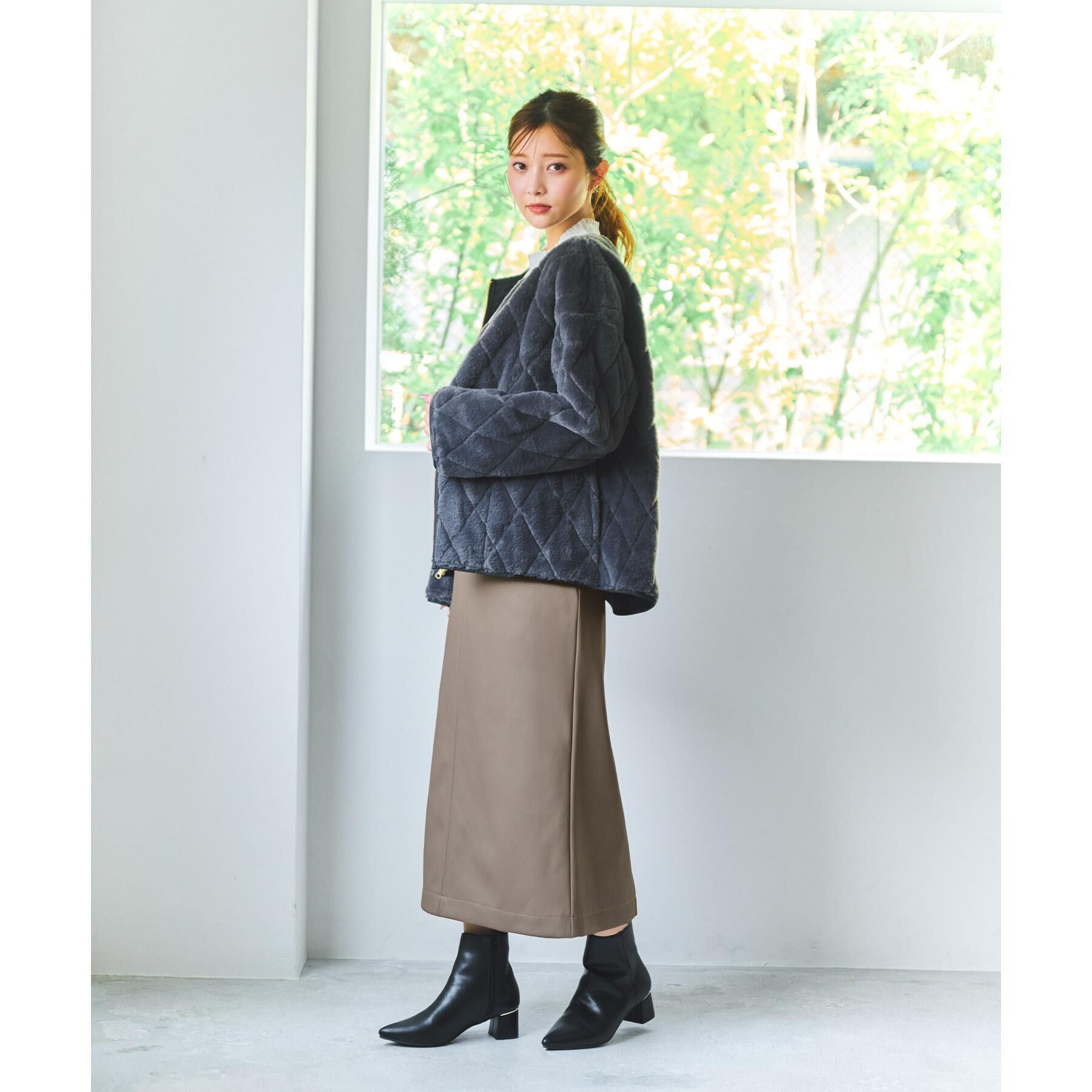 index「リバーシブル キルティングファーブルゾン【洗濯機OK】」|ブルゾン・スタジャン|