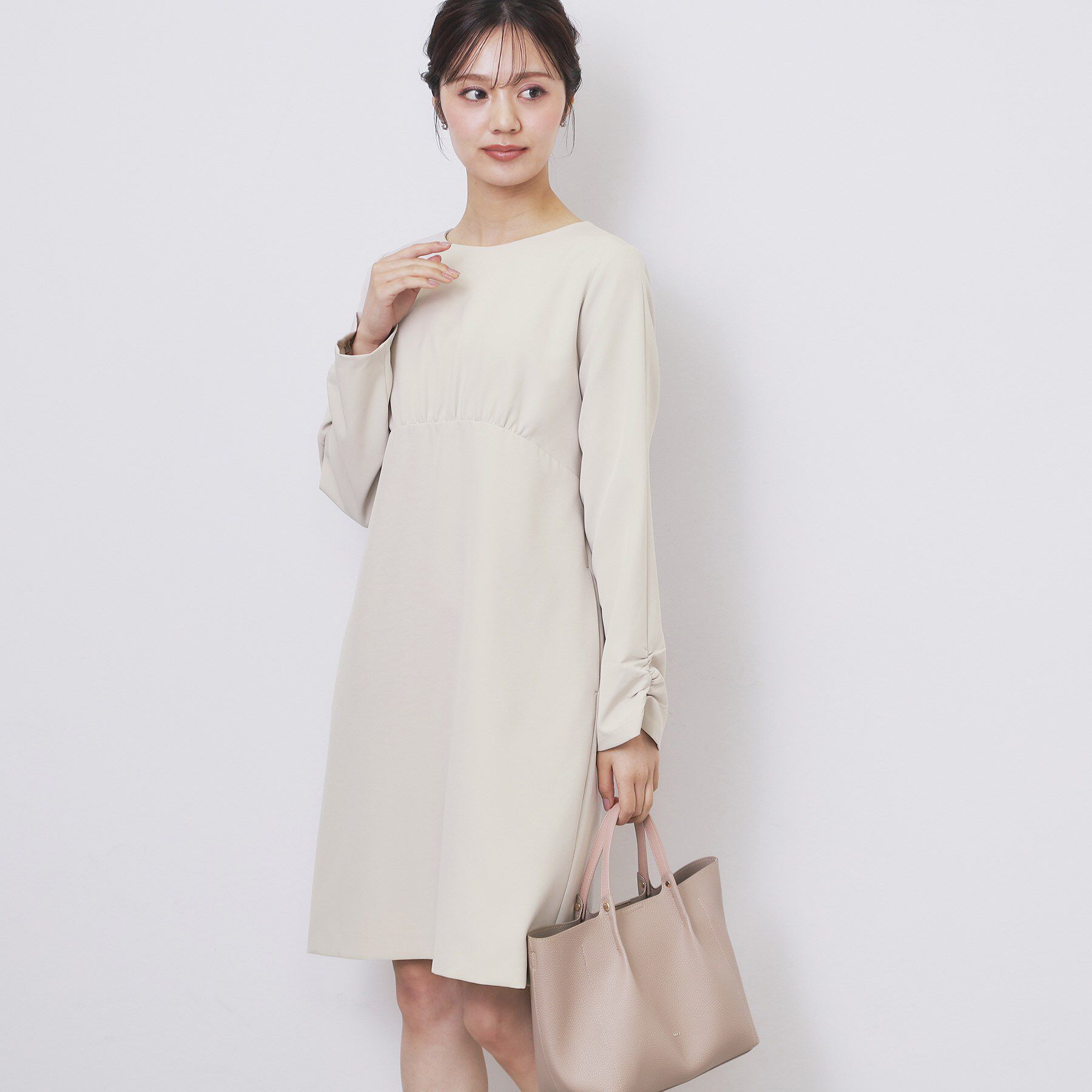 index「ダブルクロスリボンスリーブワンピース【洗濯機OK】」|ワンピース|