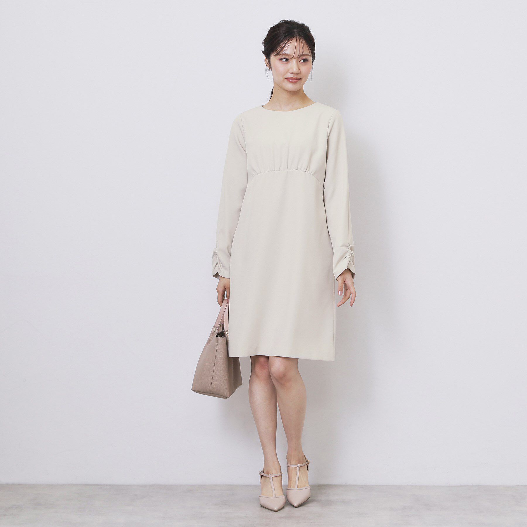 index「ダブルクロスリボンスリーブワンピース【洗濯機OK】」|ワンピース|
