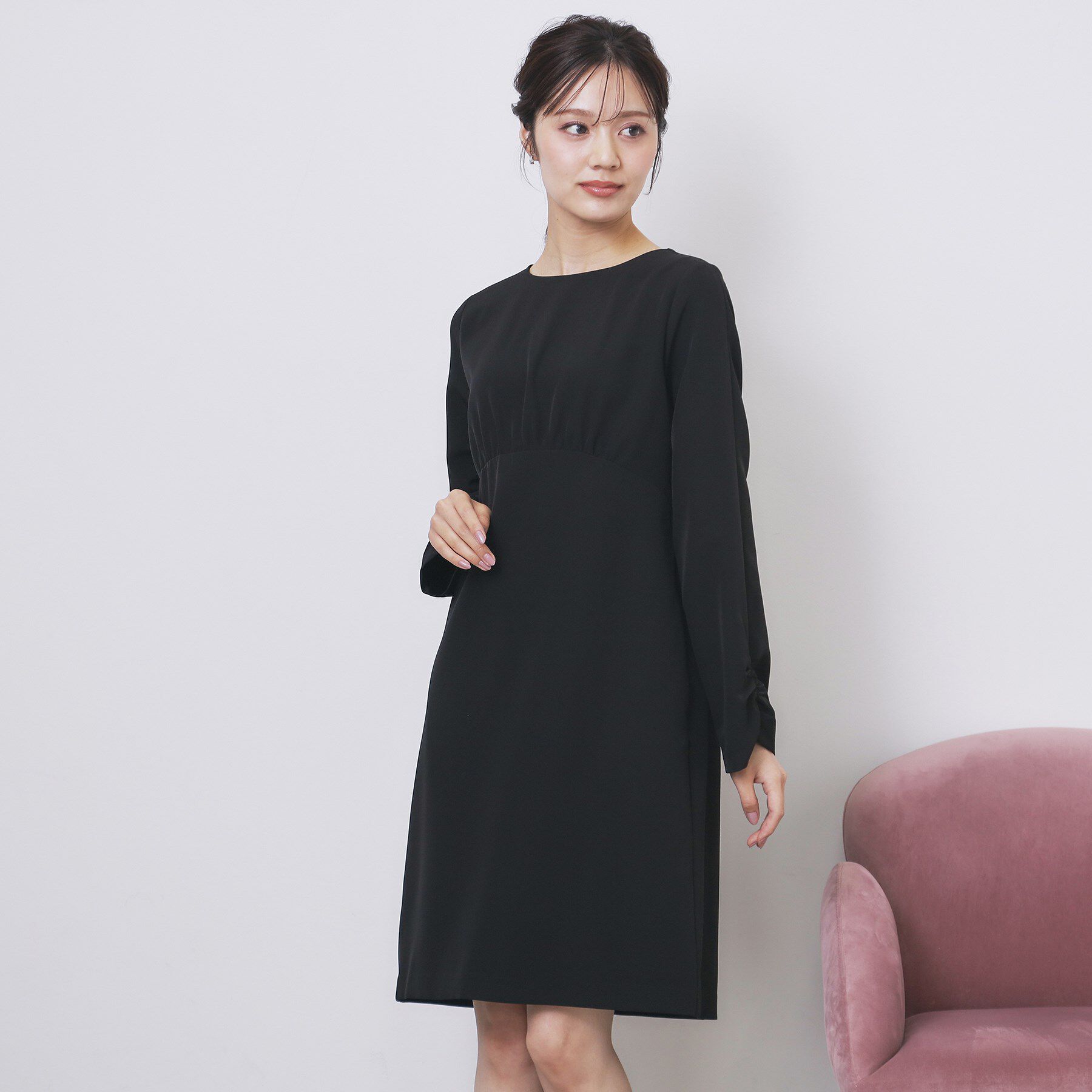 index「ダブルクロスリボンスリーブワンピース【洗濯機OK】」|ワンピース|